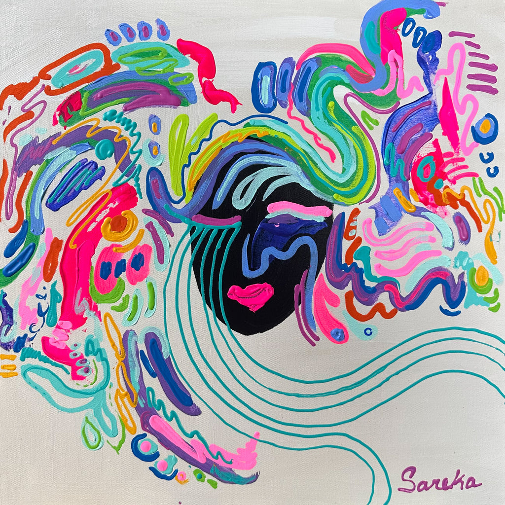 Perfectly Unique 1 of 27  "Nessatina" 20x20" Original Painting on Canvas