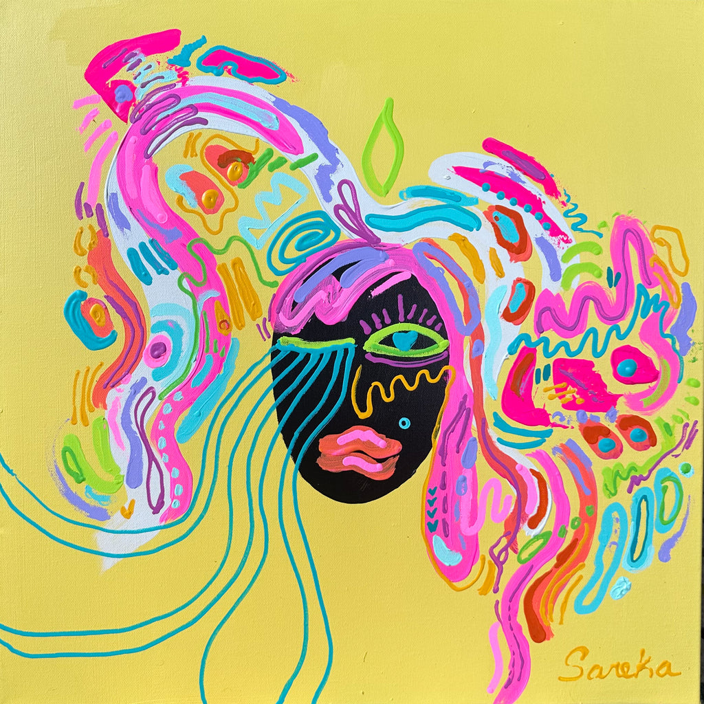 Perfectly Unique 3 of 27  "Chloe" 20x20" Original Painting on Canvas