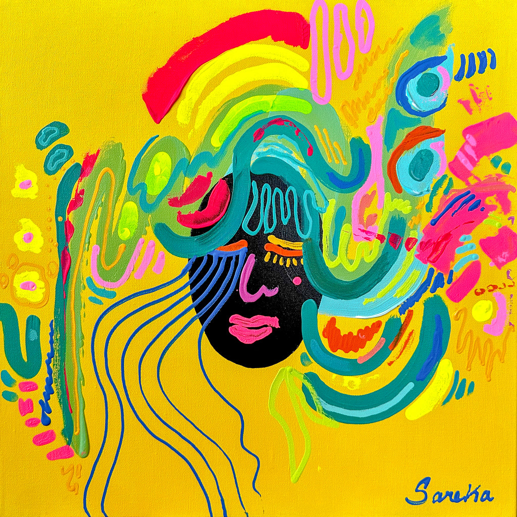 Perfectly Unique 4 of 27  "Madeline" 20x20" Original Painting on Canvas