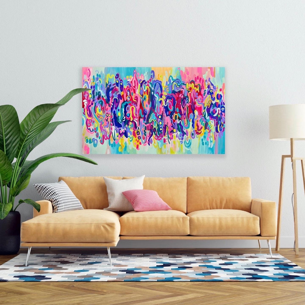 "Dancing Between the Lines" 30x48" Original Painting on Canvas
