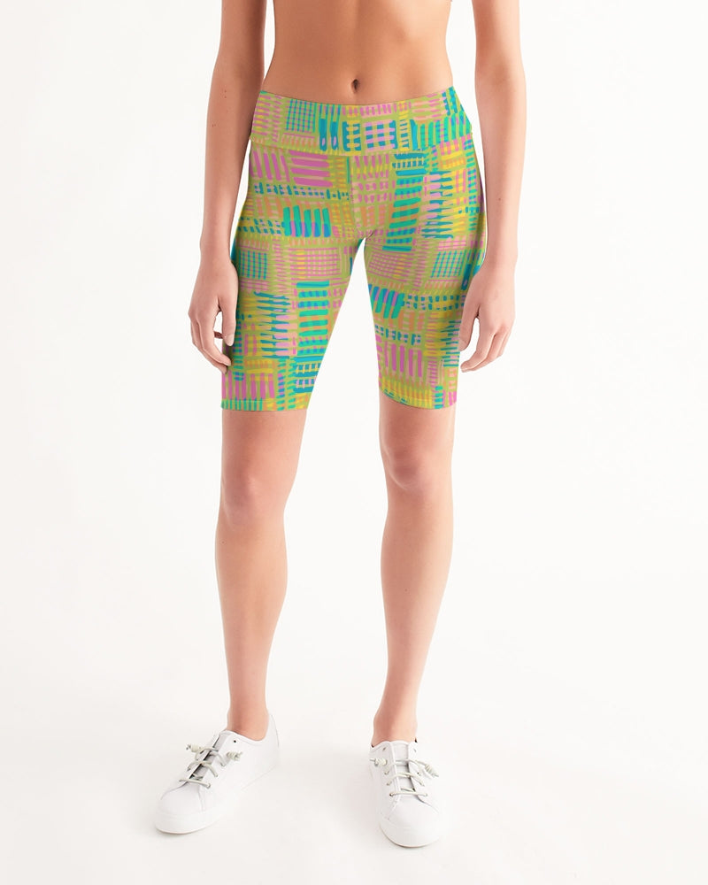 Positive Vibes Women's Mid-Rise Bike Shorts