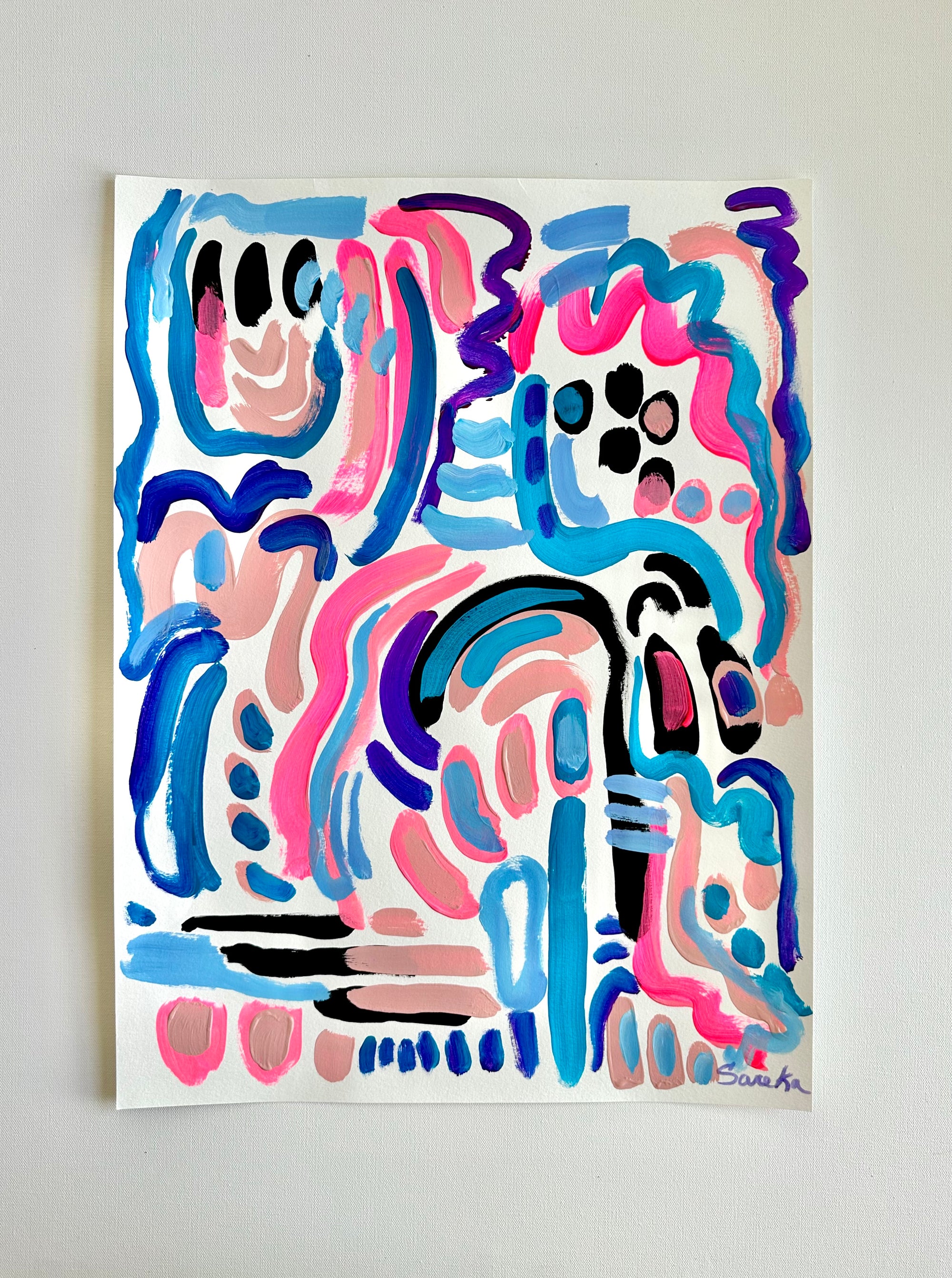 "Into You" 18x24" Original Painting on Paper