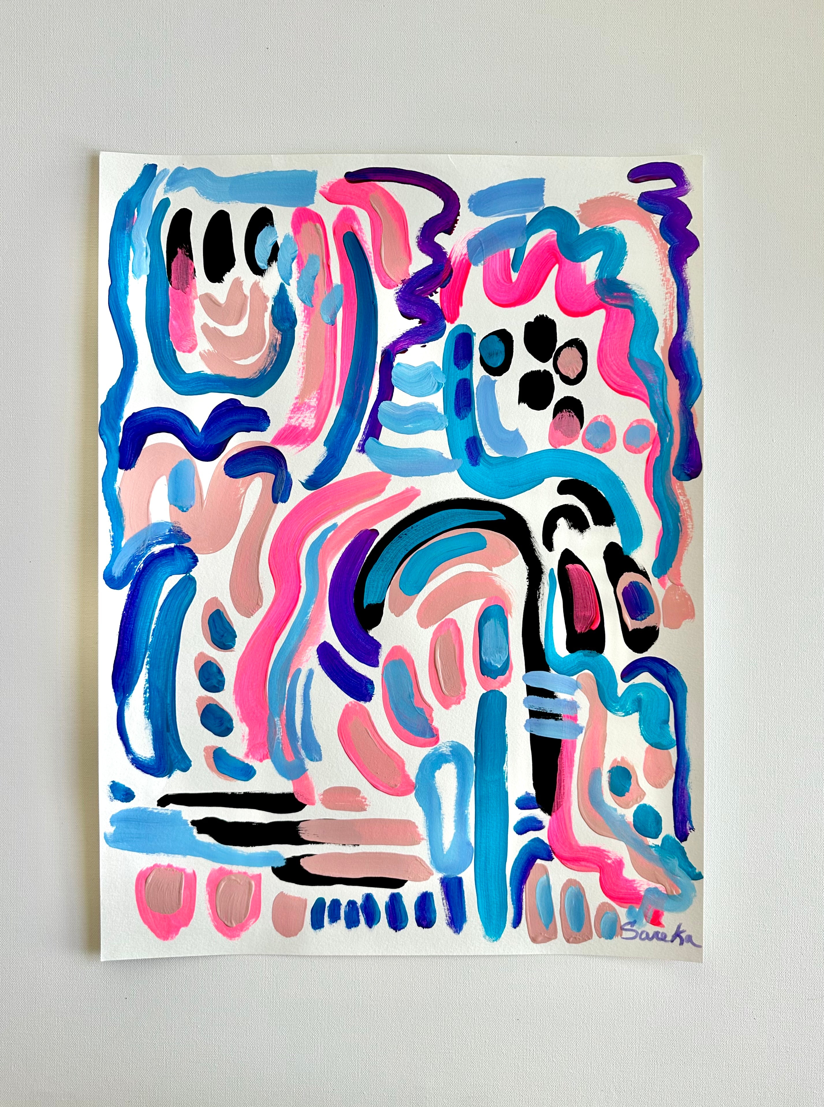 "Into You" 18x24" Original Painting on Paper