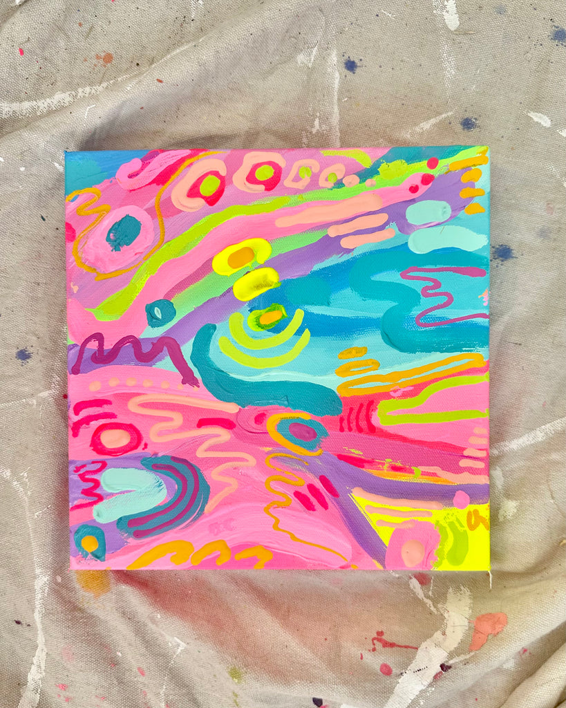 “Suprise Suprise” 10 x 10” Original Painting on Canvas