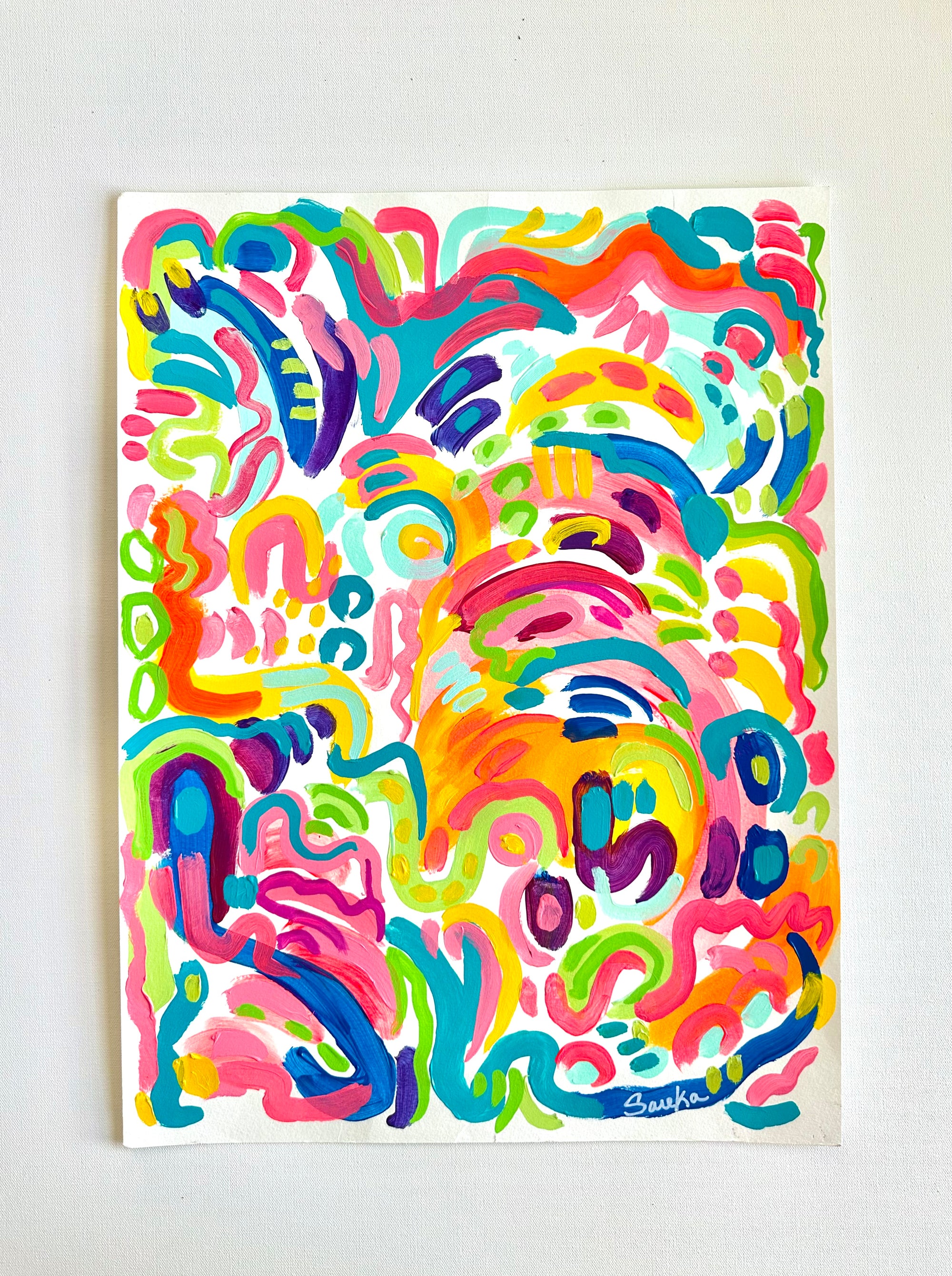 “Chasing Butterflies" 18x24" Original Painting on Paper