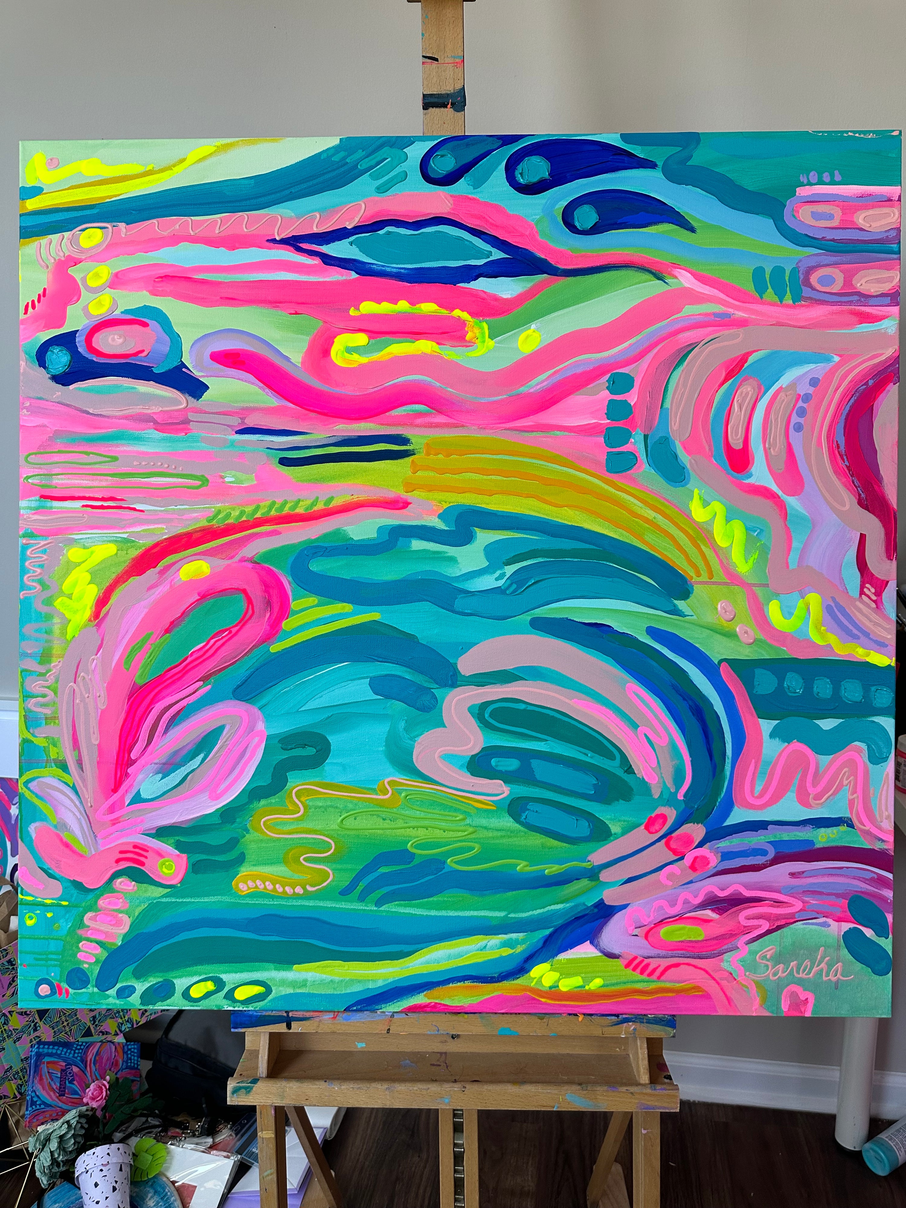 “Spring" - 36 x 36" Original Painting on Canvas