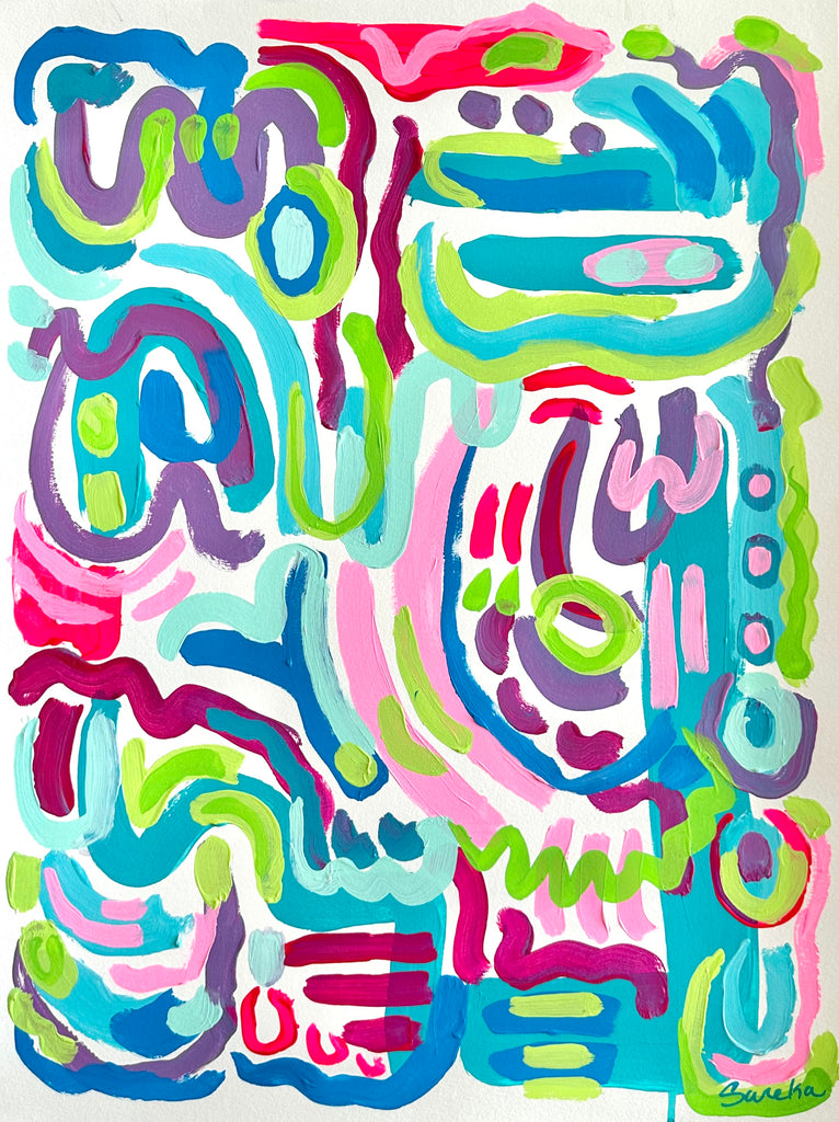 "Lucky Charms" 18x24" Original Painting on Paper