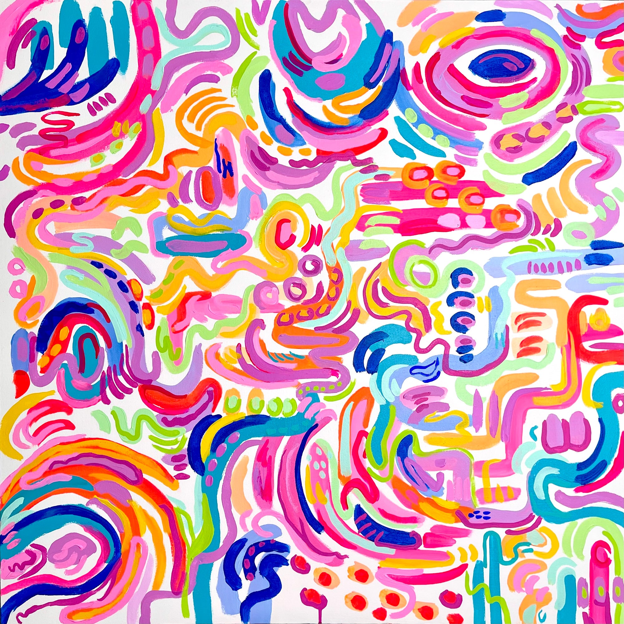 “New Beginnings" - 38 x 38" Original Painting on Canvas