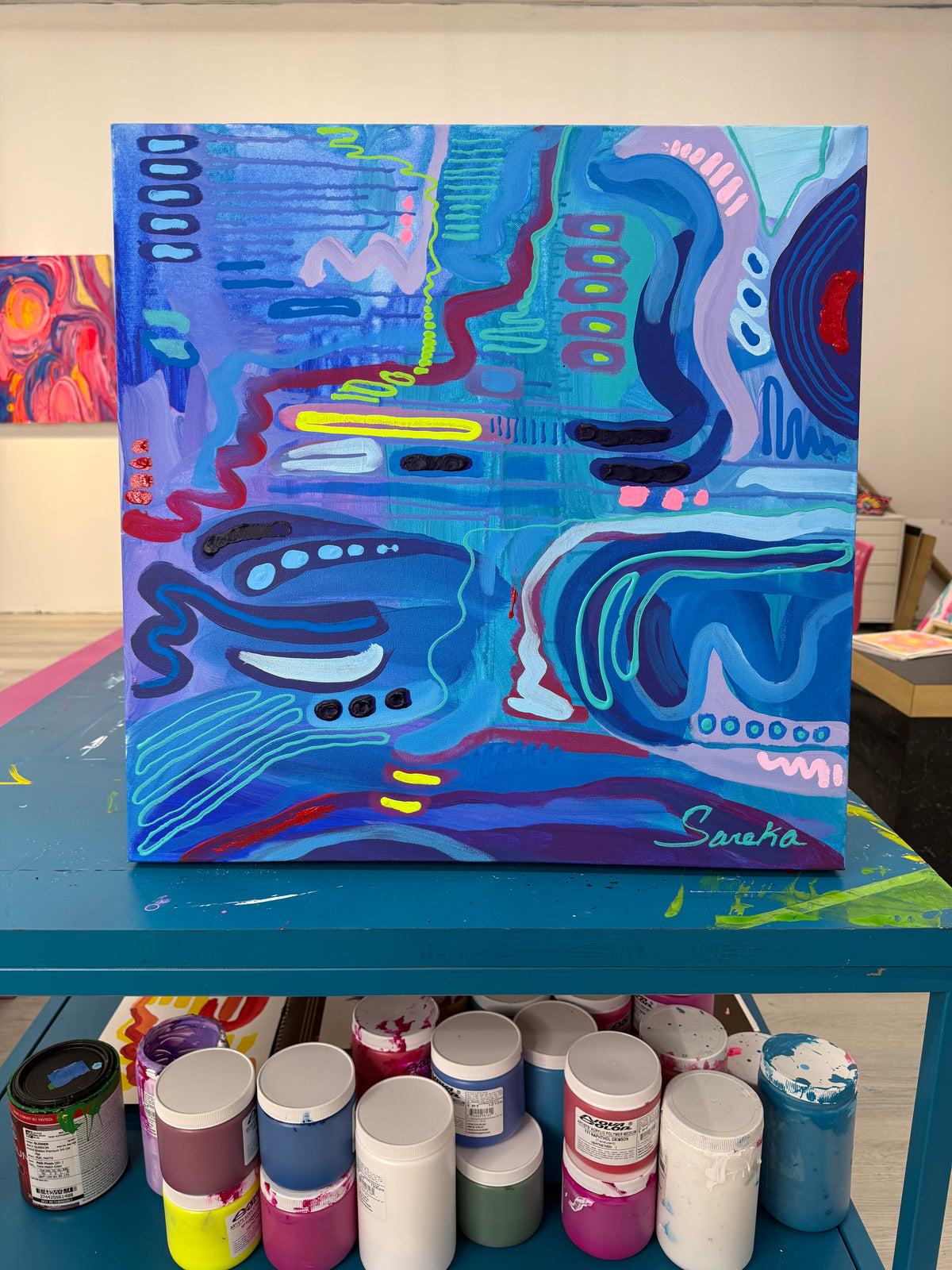 “Just Love Me” 24 x 24” Original Painting on Canvas