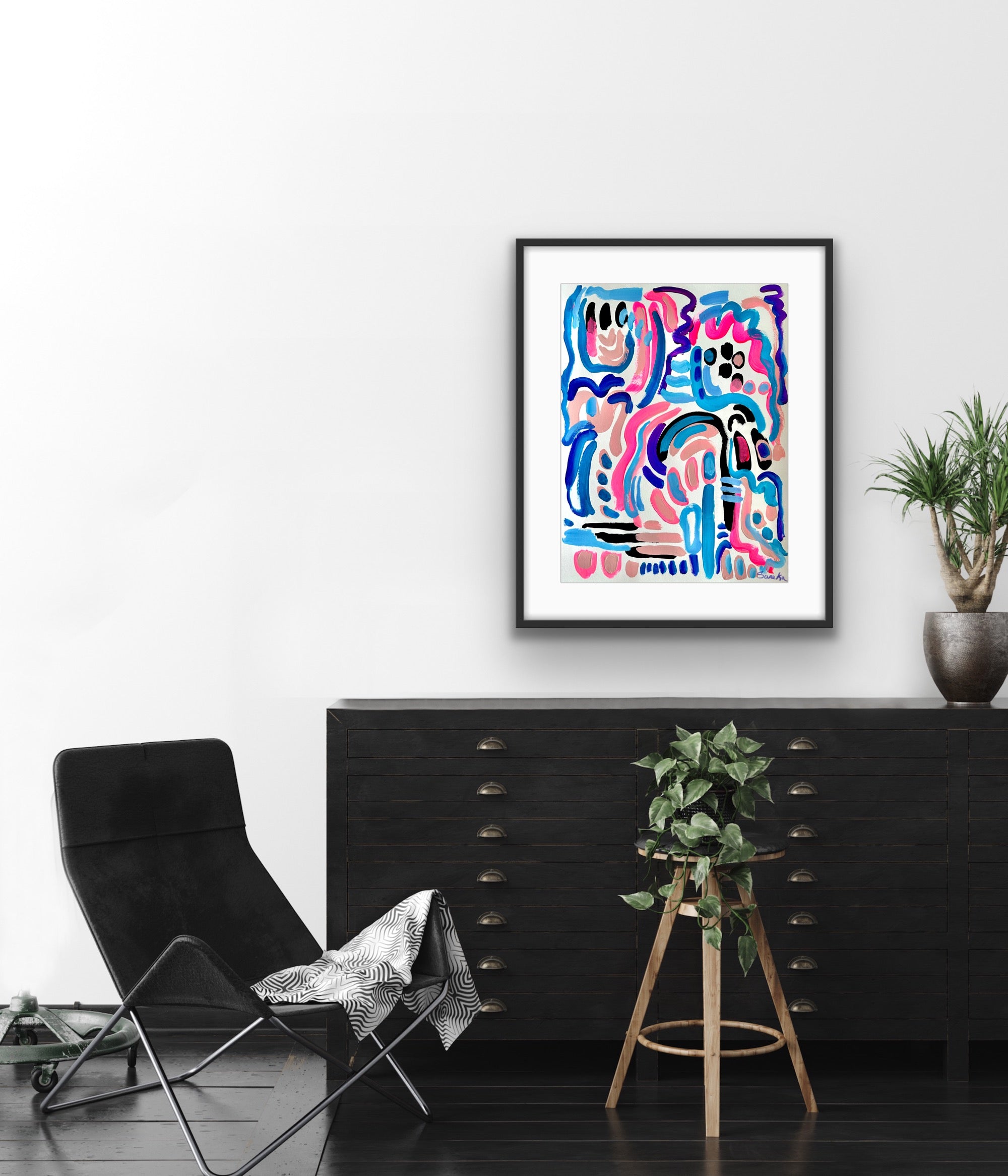 "Into You" 18x24" Original Painting on Paper