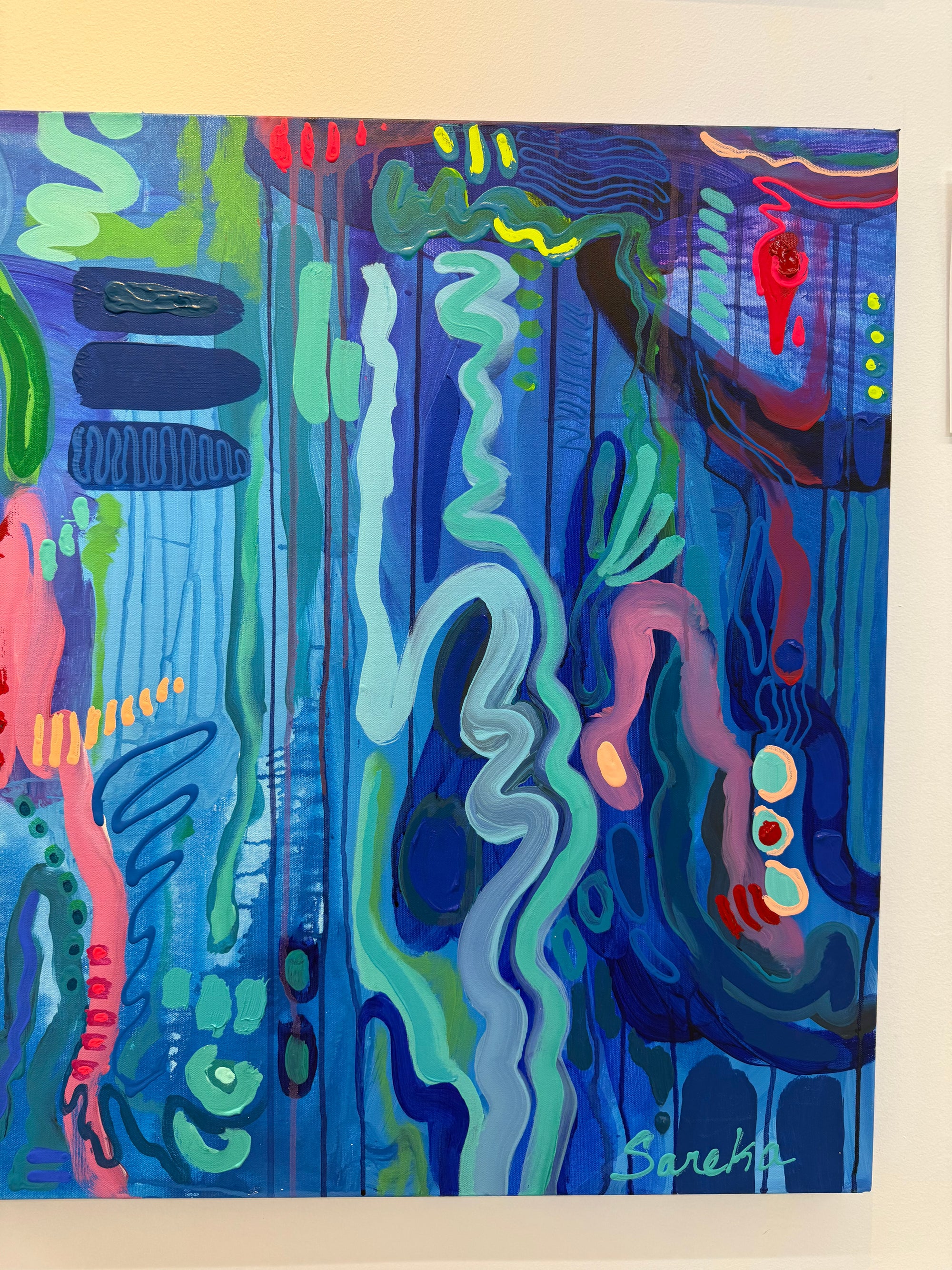 “Feeling Blue" 30 x 48” Original Painting on Canvas
