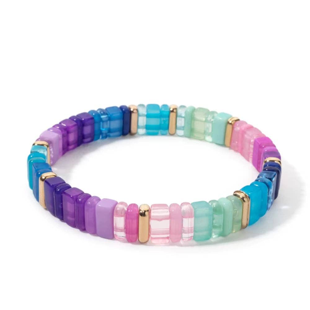 Lavender Haze Resin Tile Bracelet