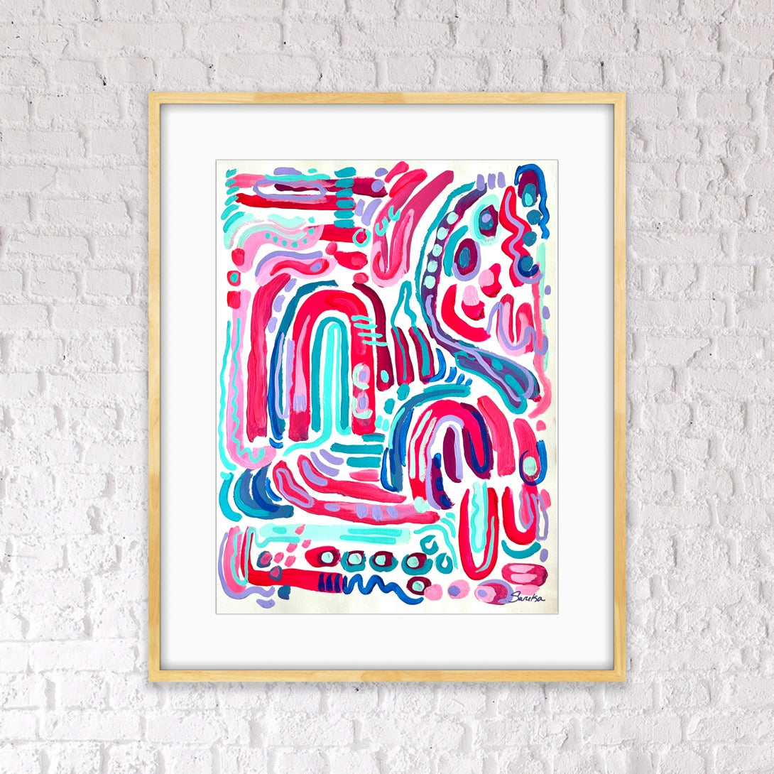 "Kisses" 18x24" Original Painting on Paper