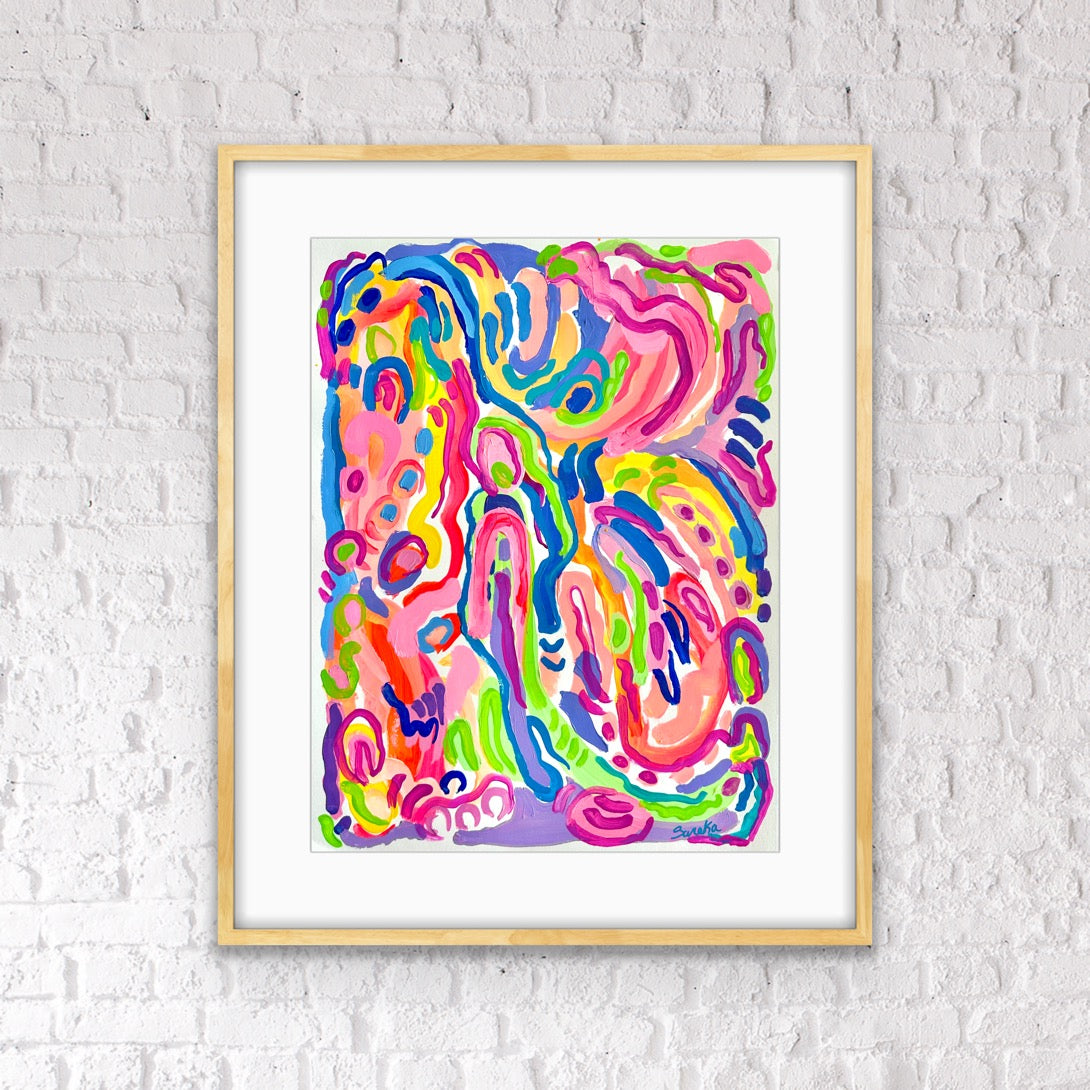 "Winged" 18x24" Original Painting on Paper