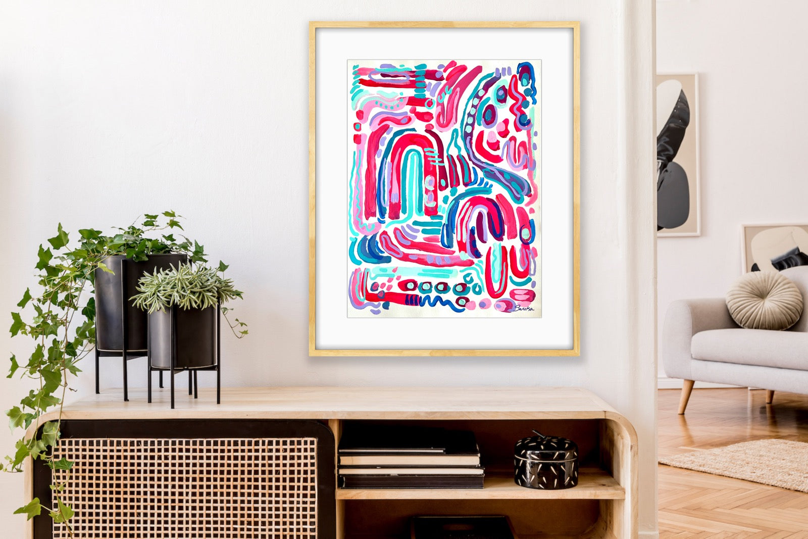 "Kisses" 18x24" Original Painting on Paper