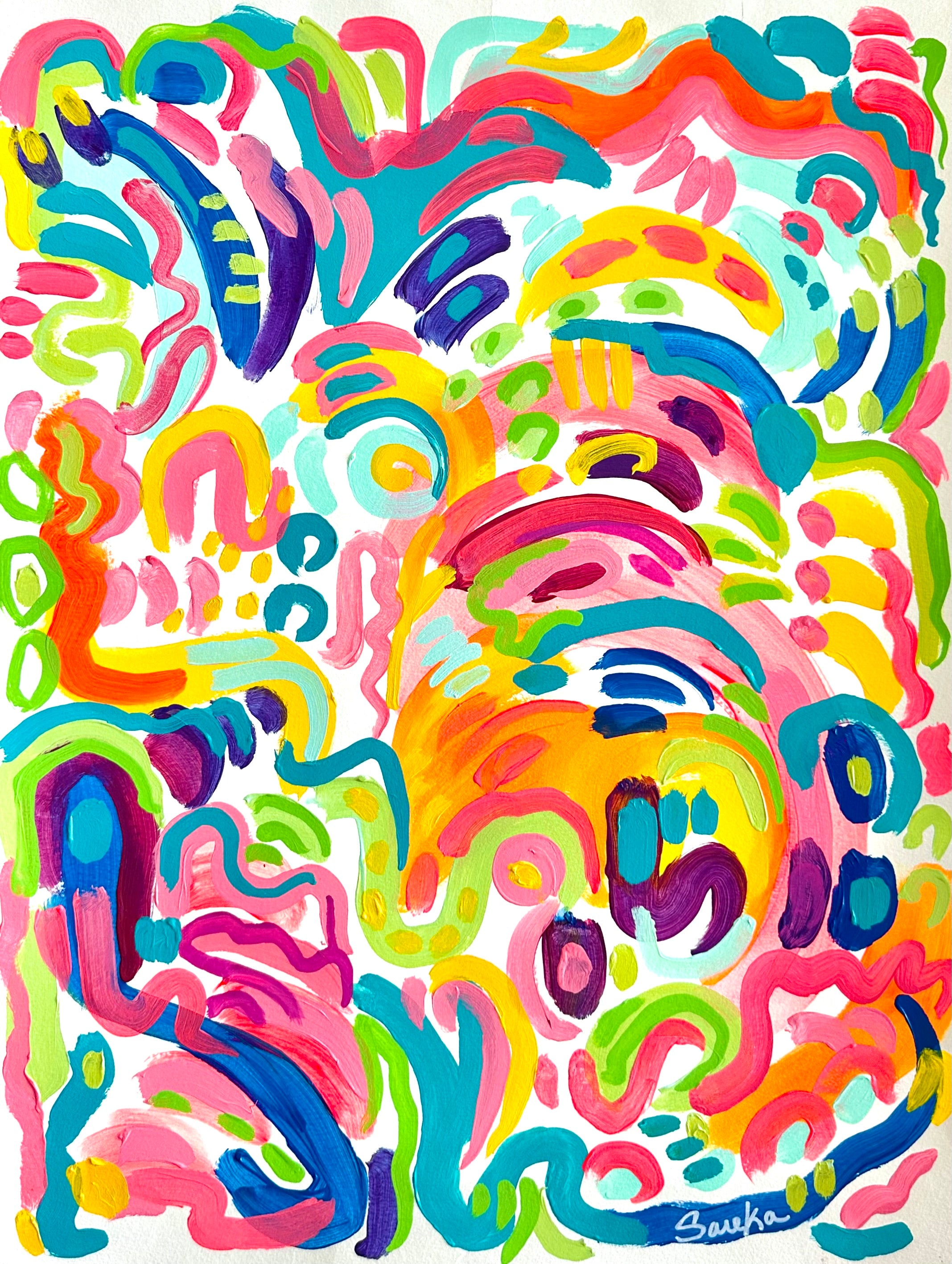 “Chasing Butterflies" 18x24" Original Painting on Paper