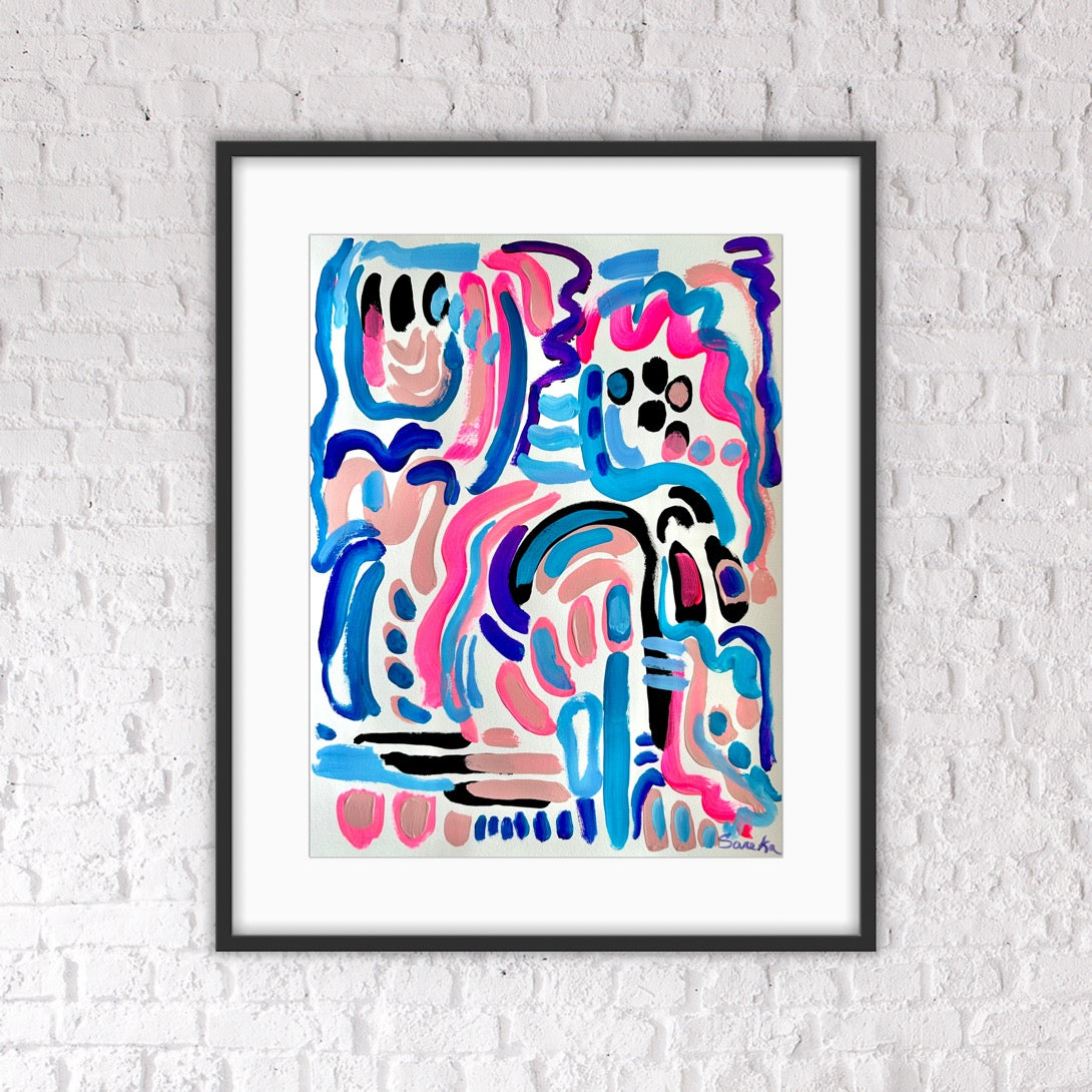 "Into You" 18x24" Original Painting on Paper