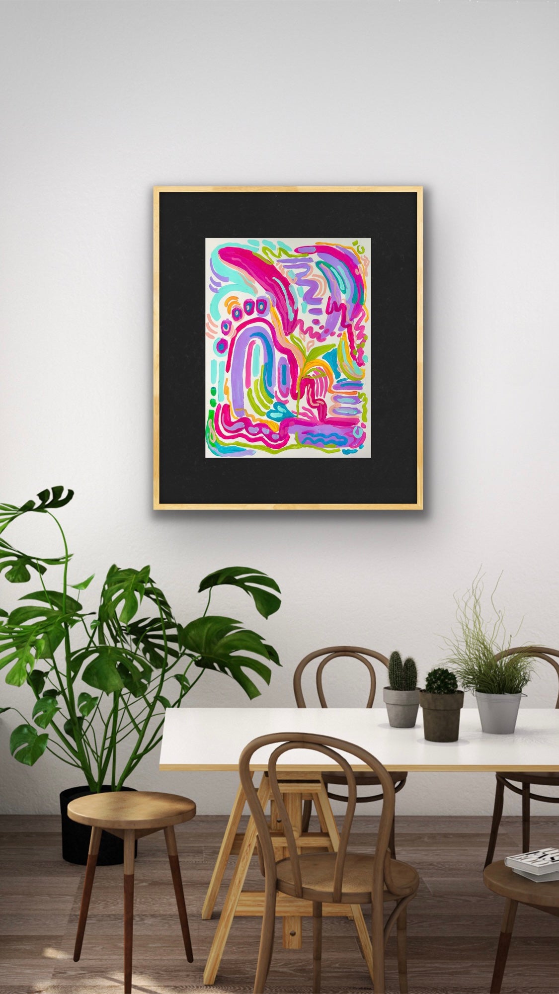 "Hello" 18x24" Original Painting on Paper