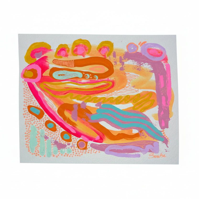 Colorful abstract artwork for homes in Ann Arbor Michigan by Detroit Artist Sareka Unique
