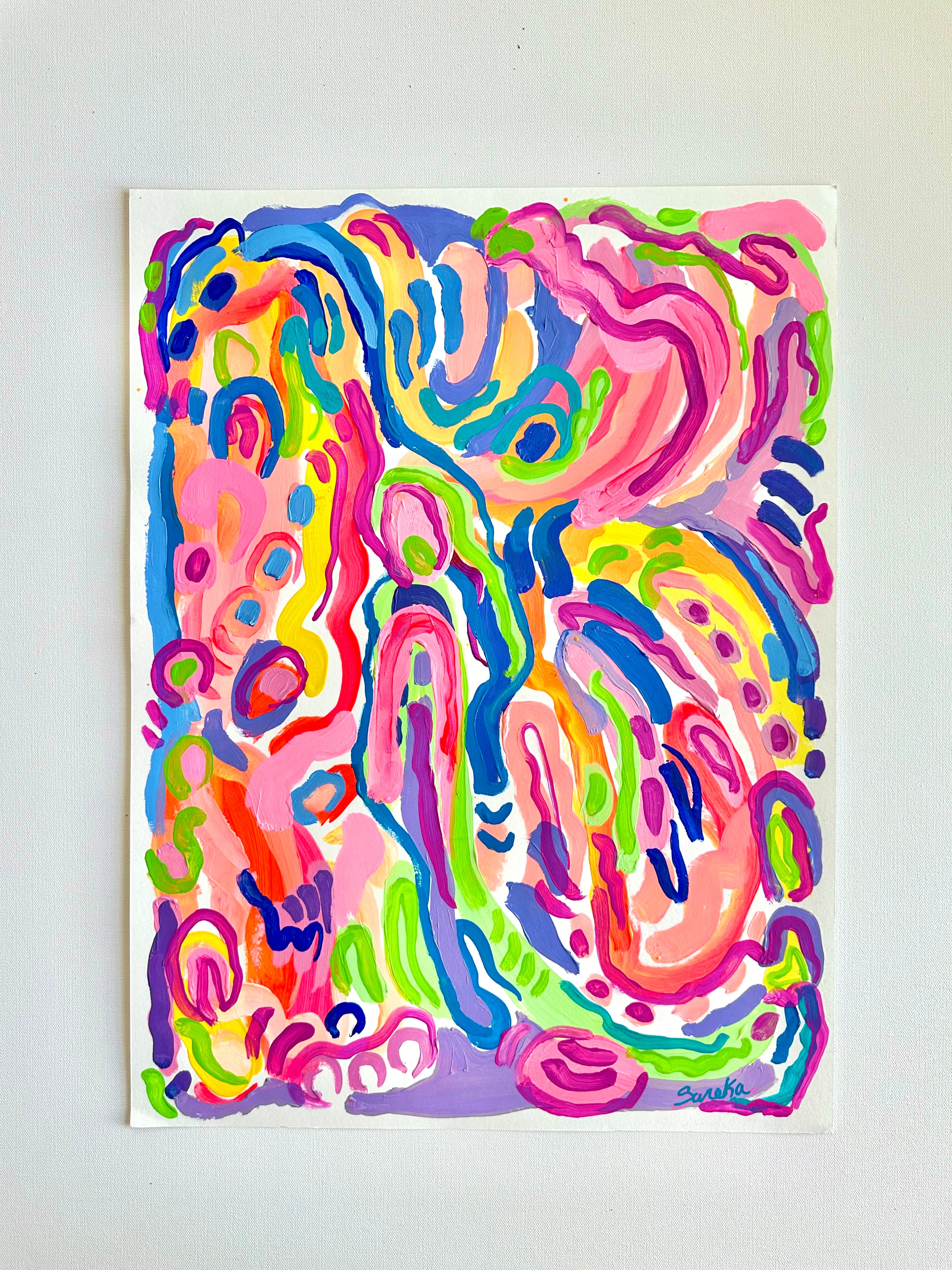"Winged" 18x24" Original Painting on Paper