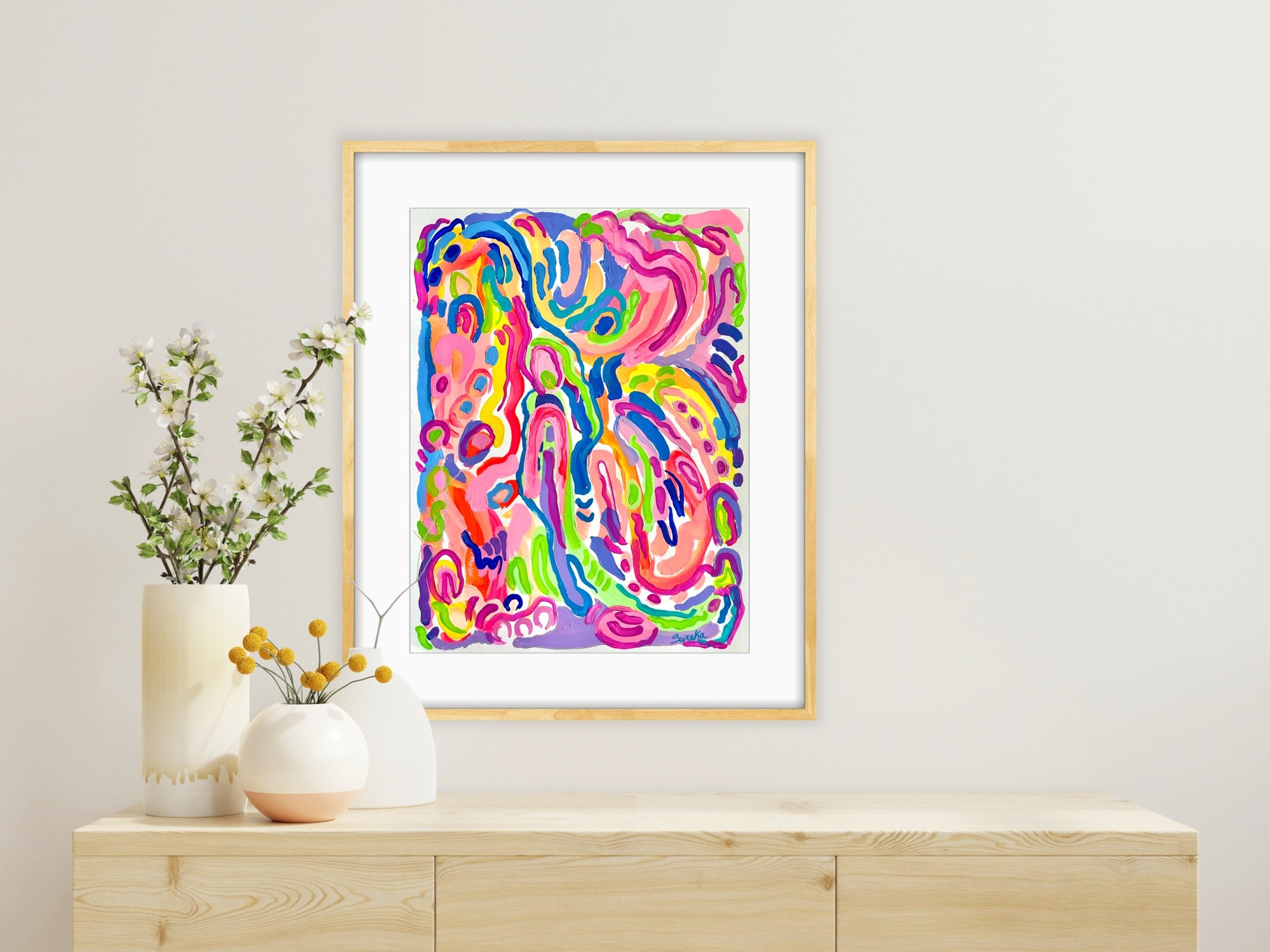 "Winged" 18x24" Original Painting on Paper