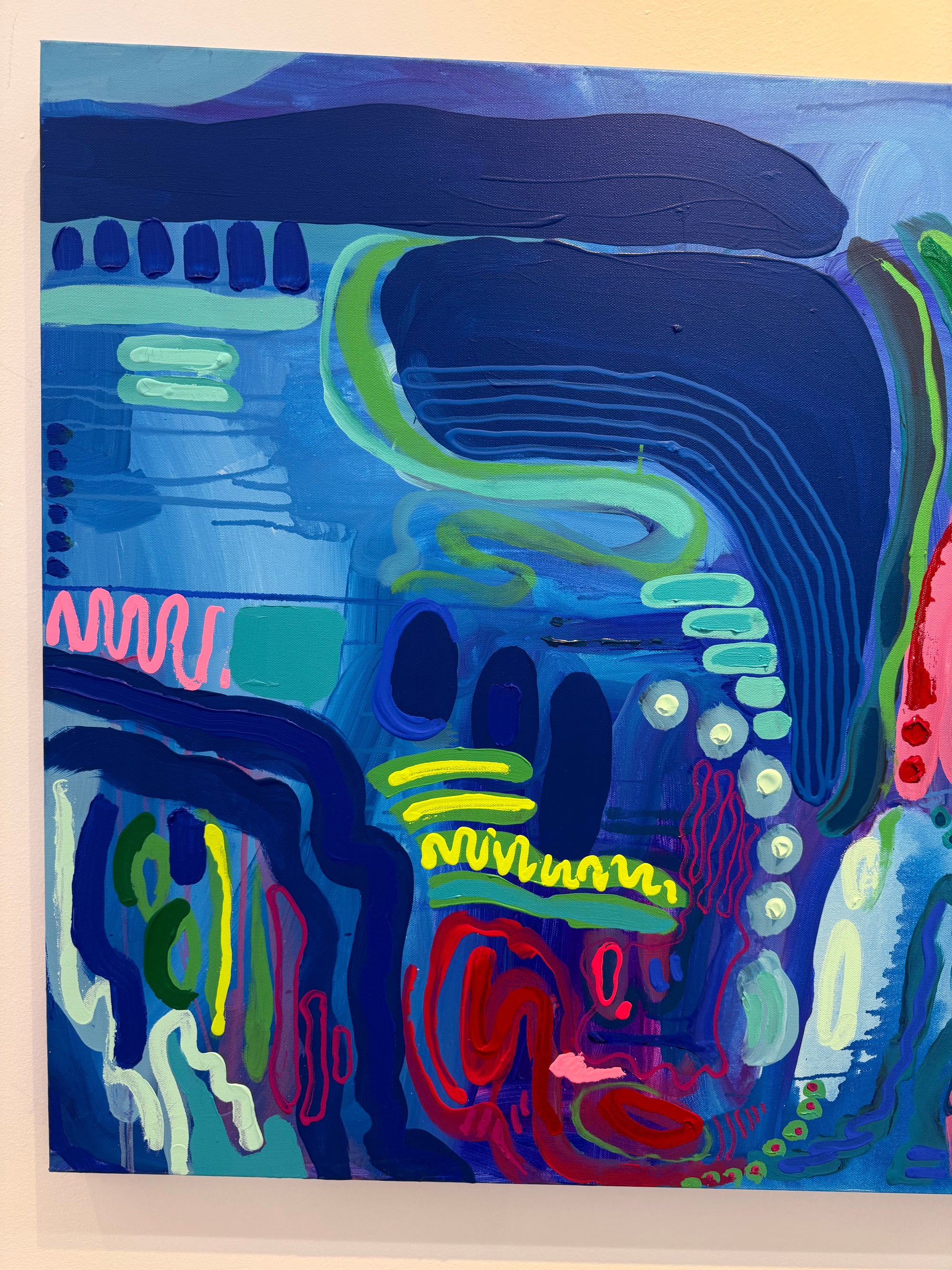 “Feeling Blue" 30 x 48” Original Painting on Canvas