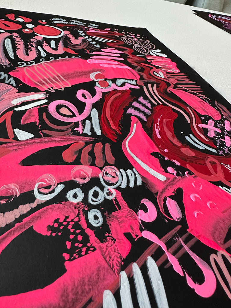 Light in the Dark 4 - Original Painting on Paper – Sareka Unique, image size:768x1024