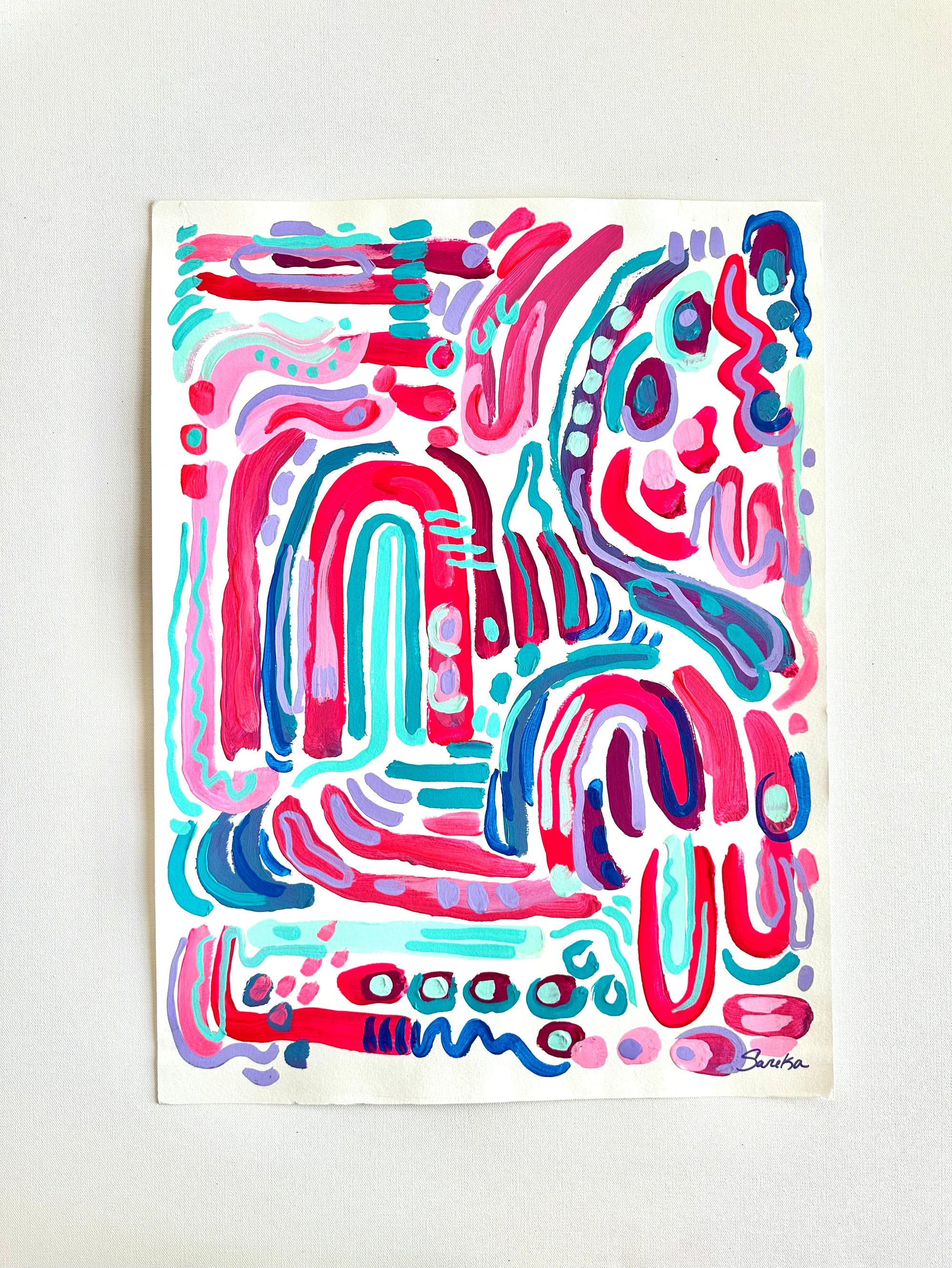 "Kisses" 18x24" Original Painting on Paper