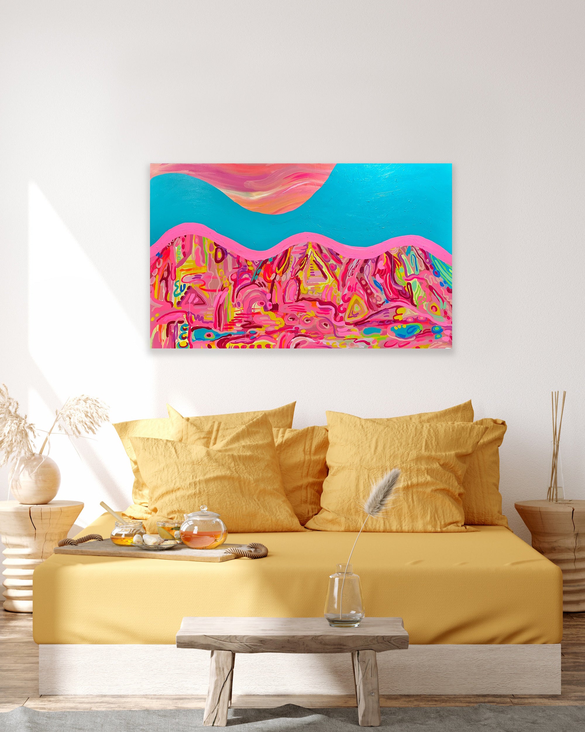 “Finding Paradise" 38x62" Original Painting on Canvas