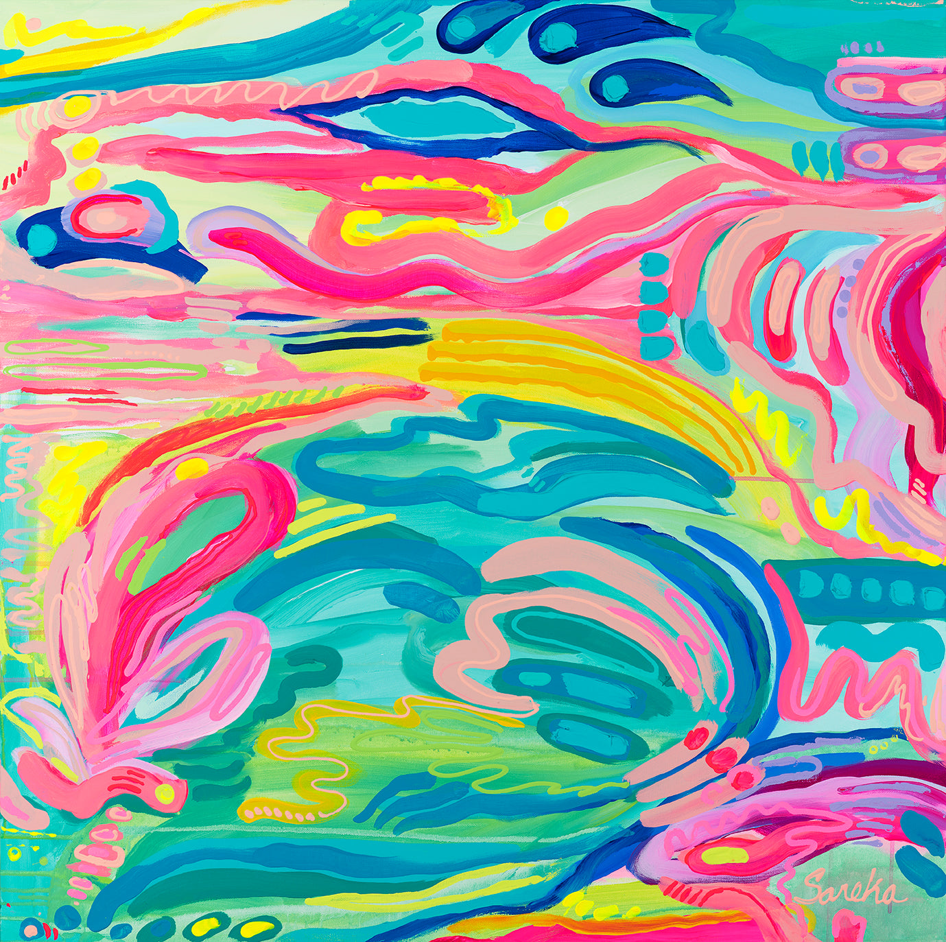 “Spring" - 36 x 36" Original Painting on Canvas