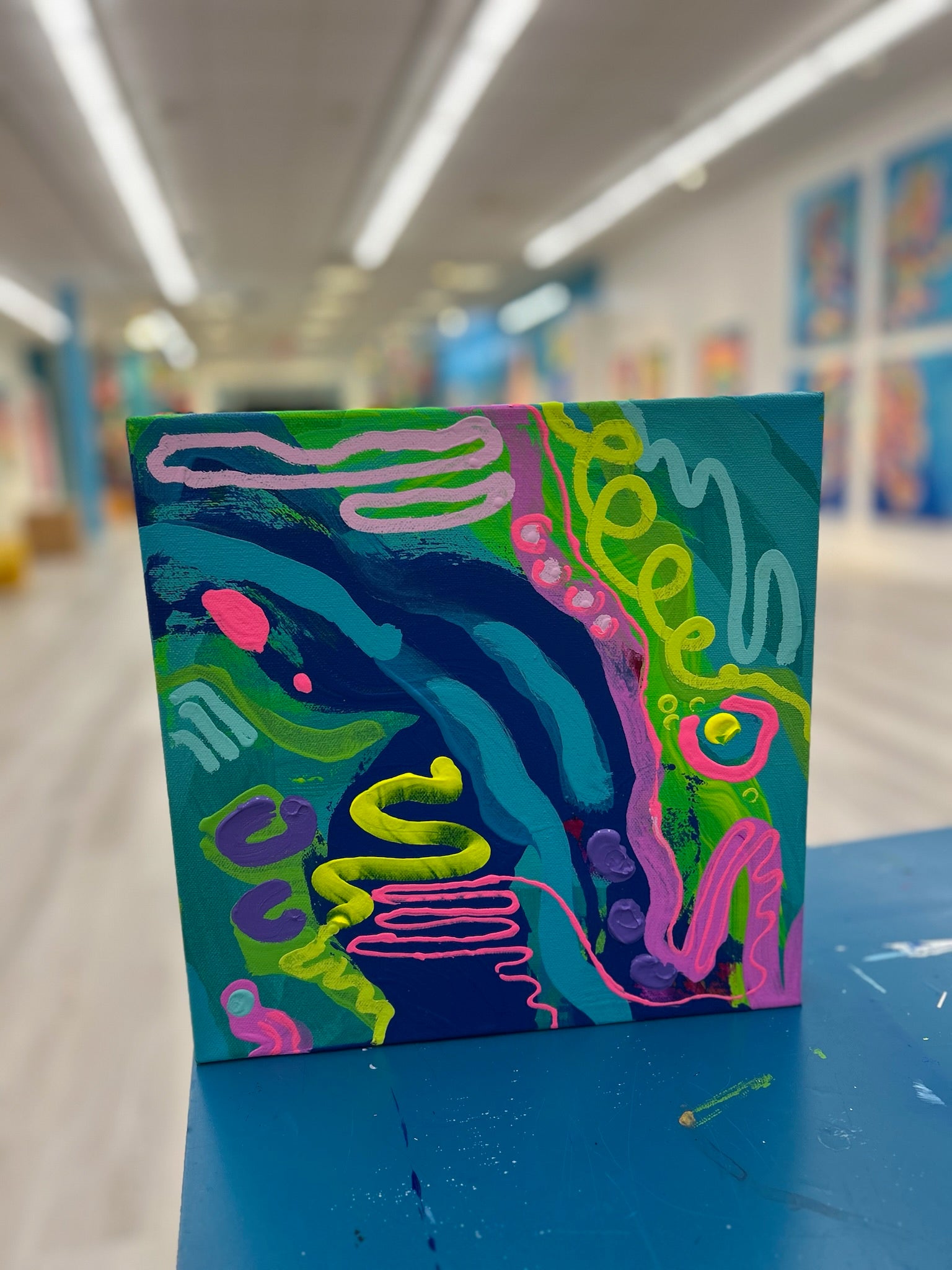 “To Deep” 12 x 12” Original Painting on Canvas