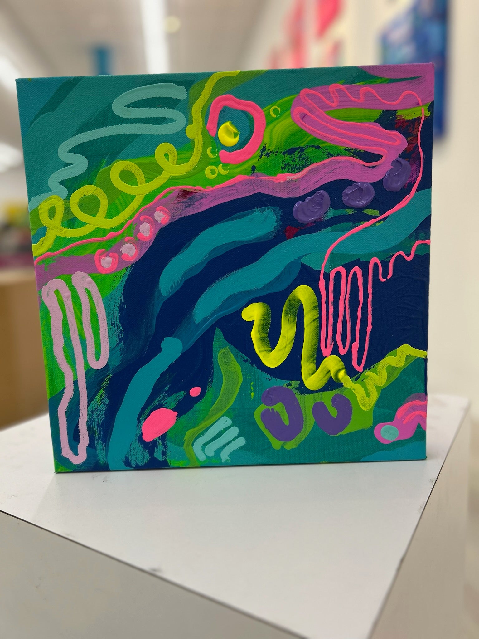 “To Deep” 12 x 12” Original Painting on Canvas