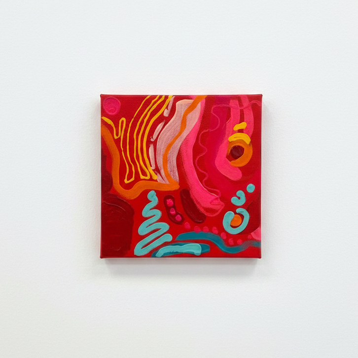 “Flame” 8 x 8” Original Painting on Canvas