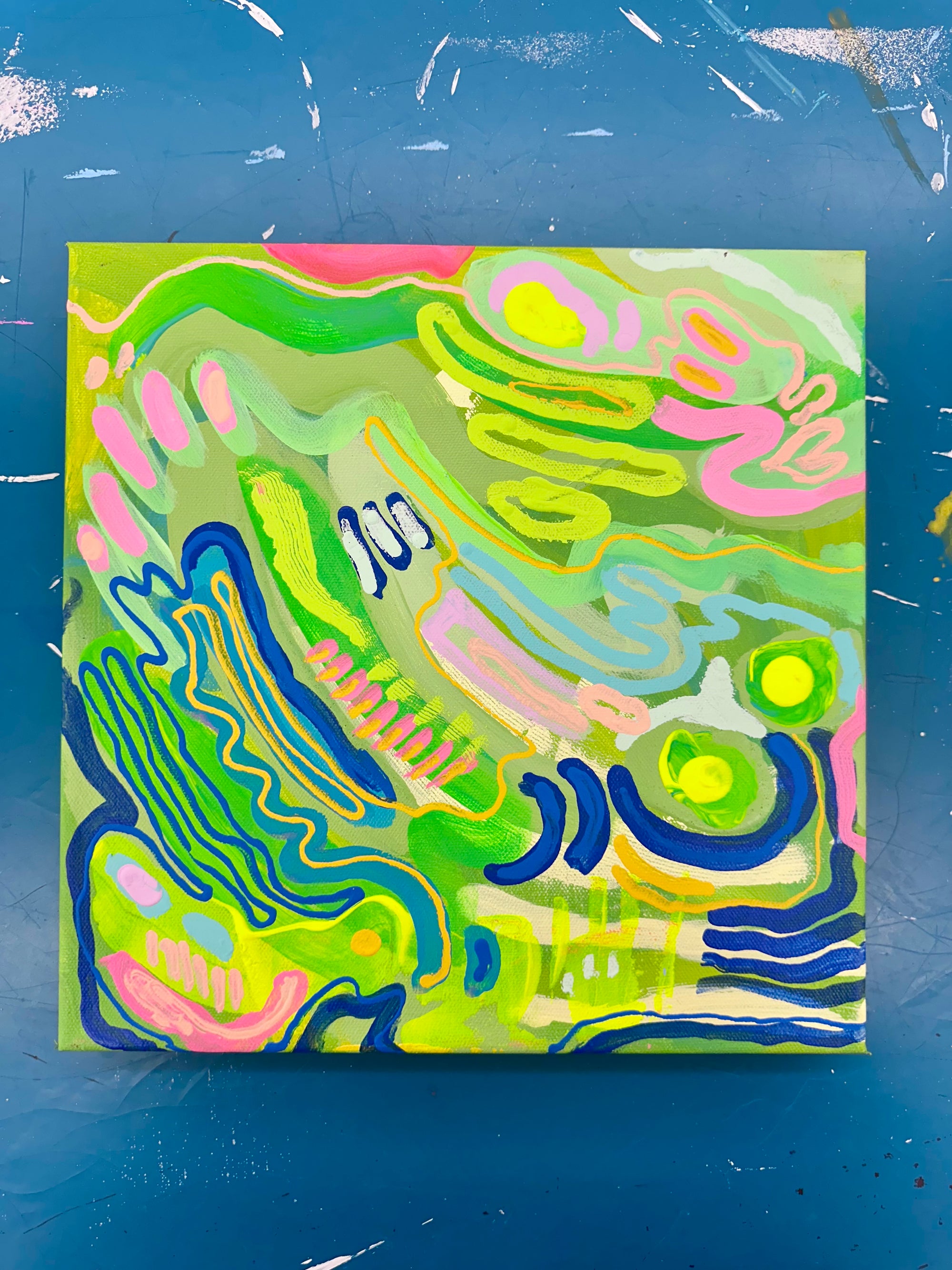 “In The Green” 12 x 12” Original Painting on Canvas