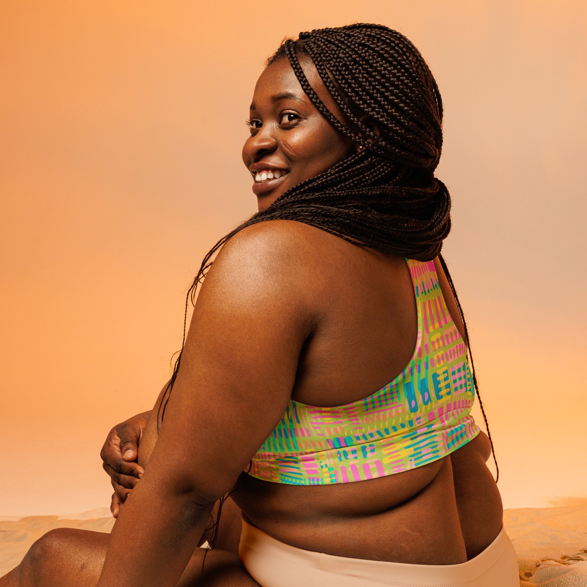 Positive Vibes Longline Sports Bra