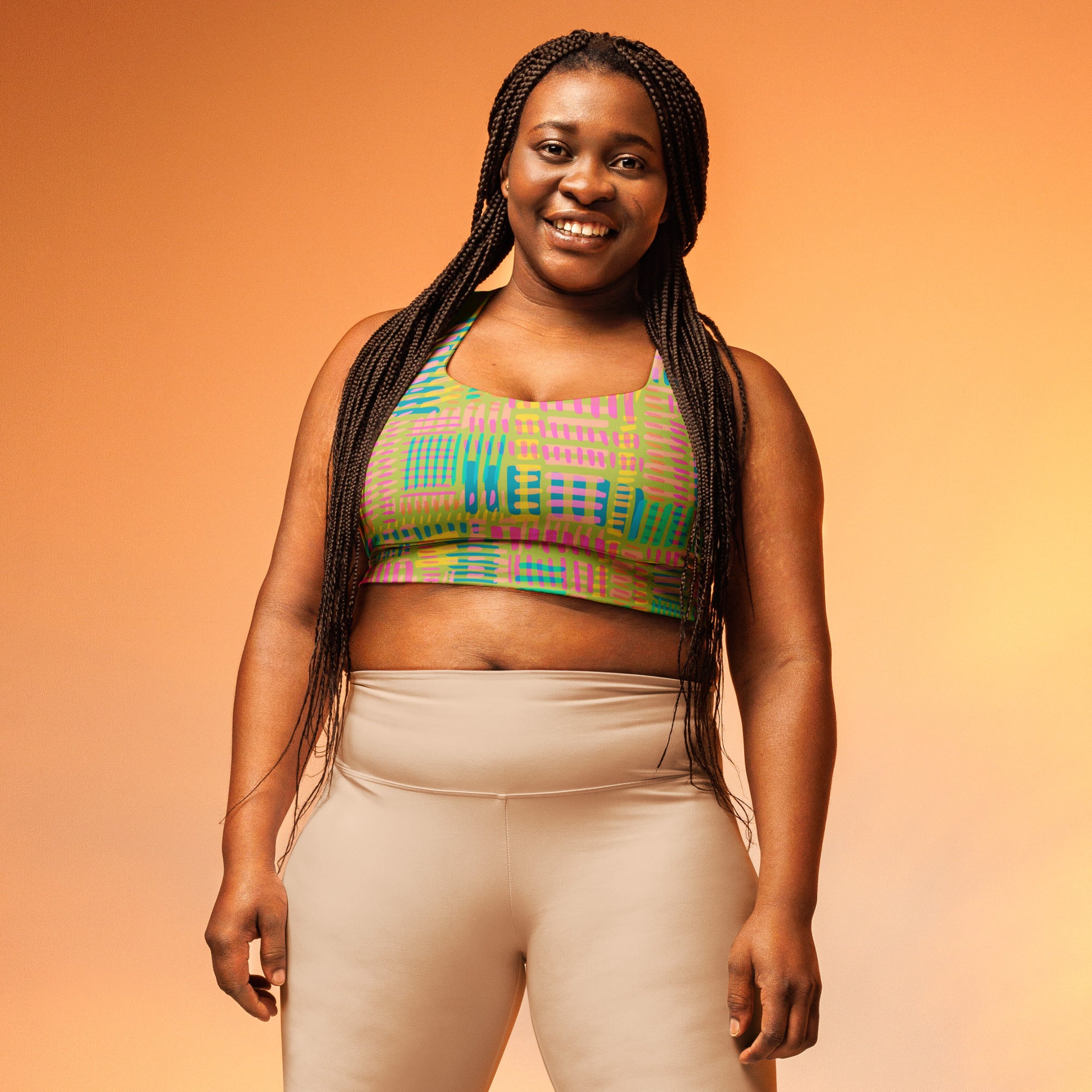 Positive Vibes Longline Sports Bra