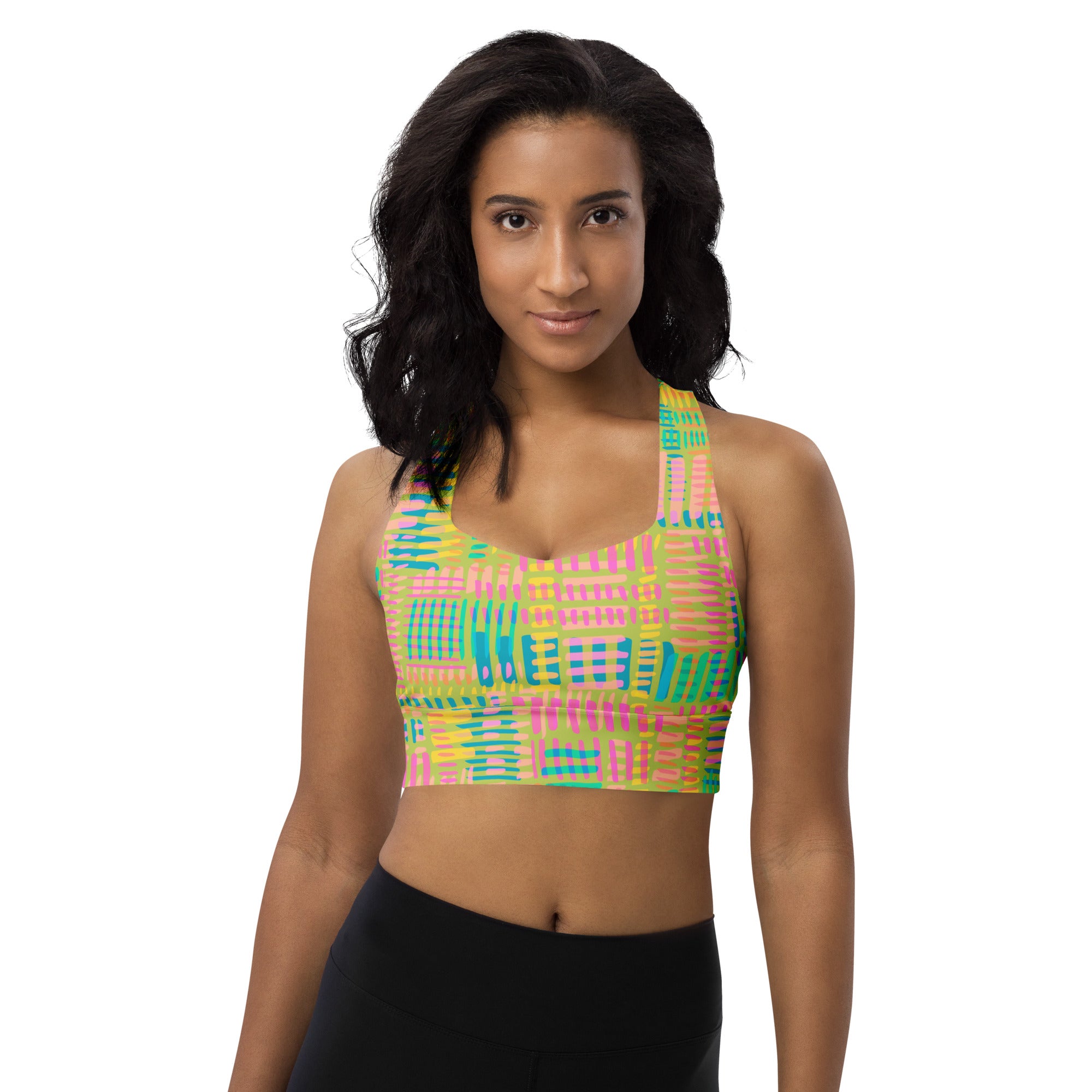 Positive Vibes Longline Sports Bra