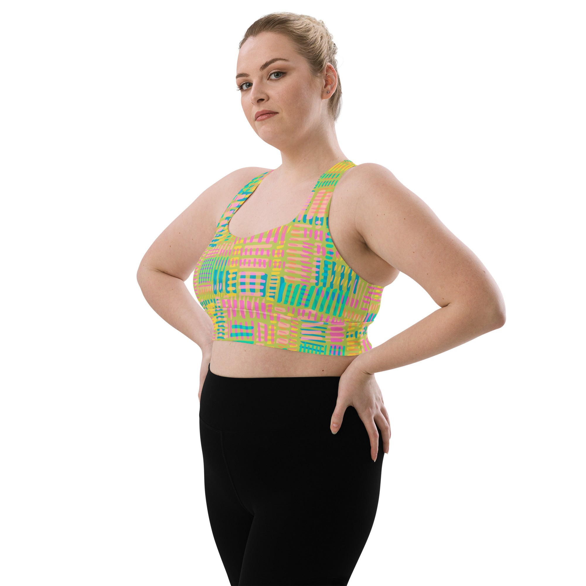 Positive Vibes Longline Sports Bra