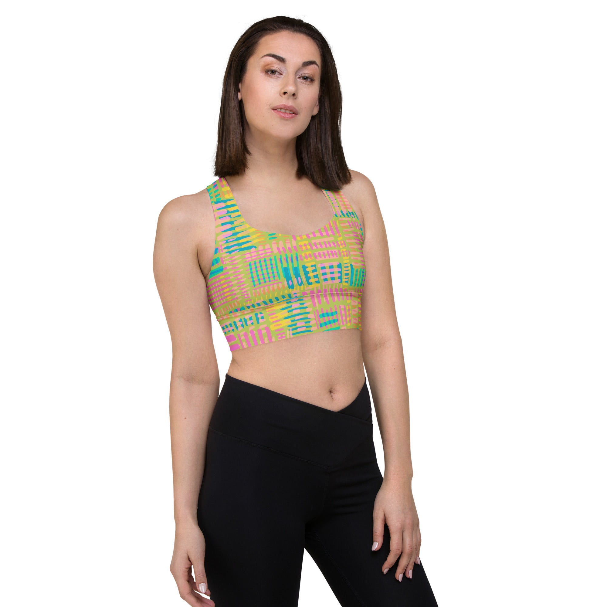 Positive Vibes Longline Sports Bra