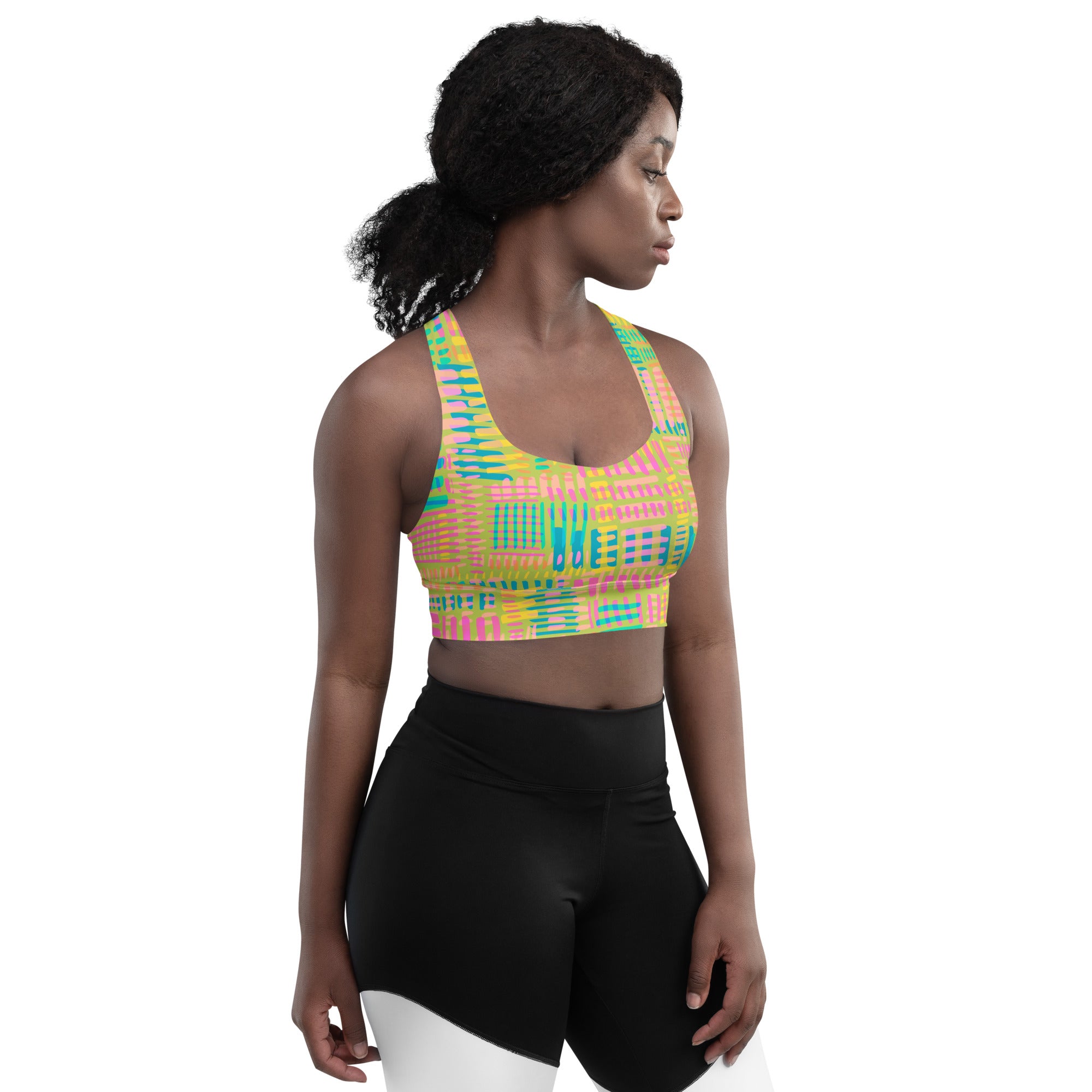 Positive Vibes Longline Sports Bra