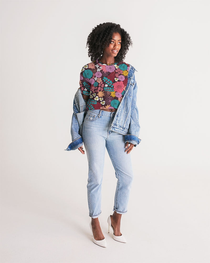 Succulent Garden Women's Lounge Cropped Tee