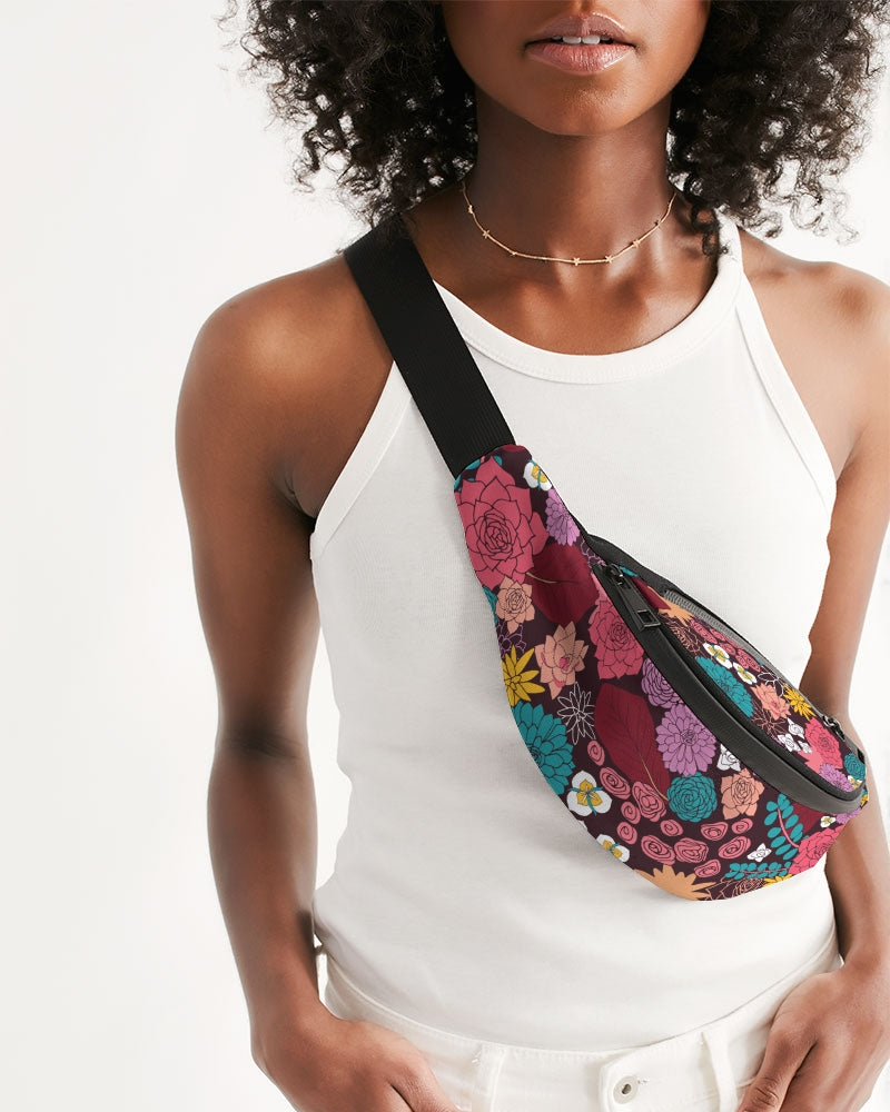 Succulent Garden Crossbody Sling Bag