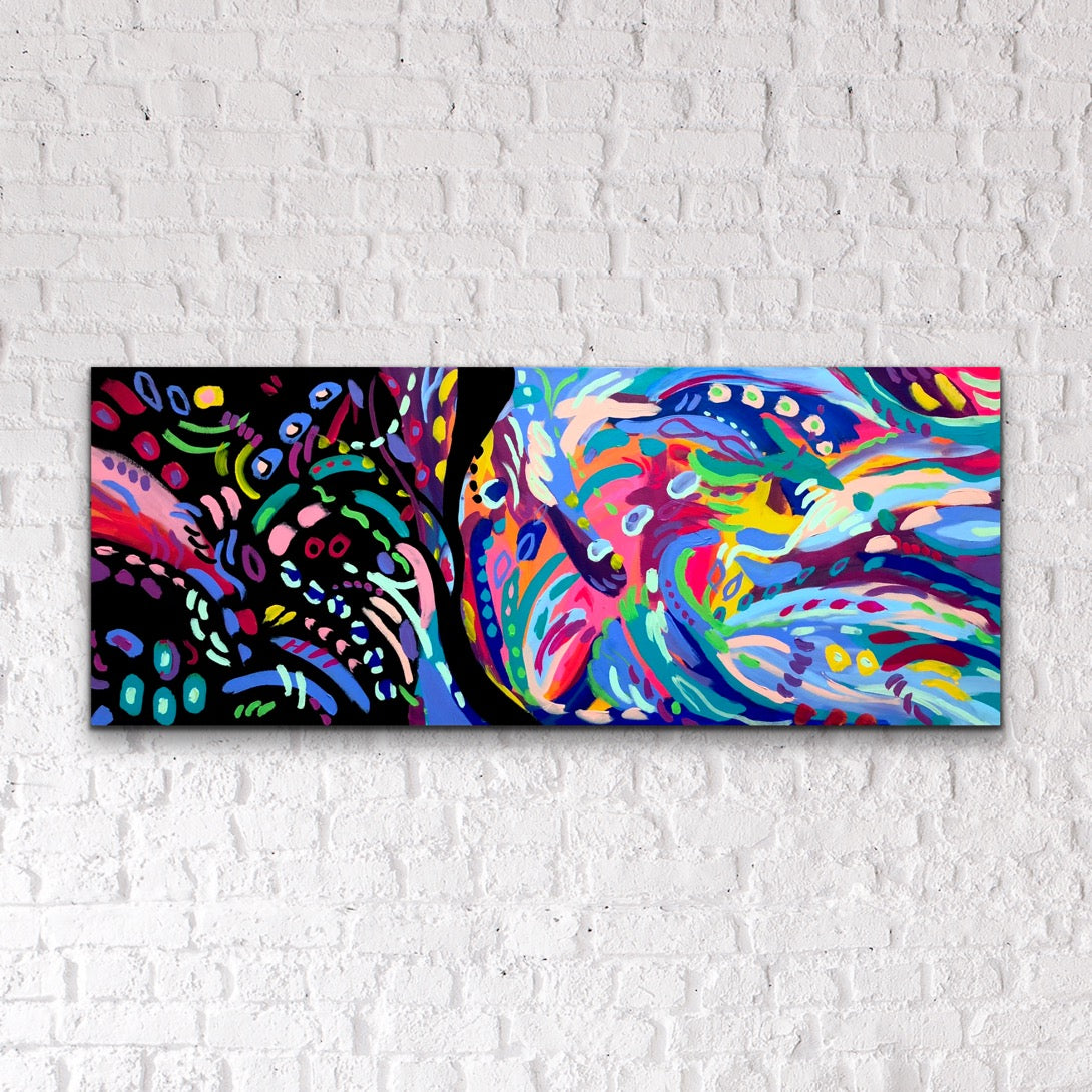 “Night & Day” - 16 x 40” Original Painting on Canvas