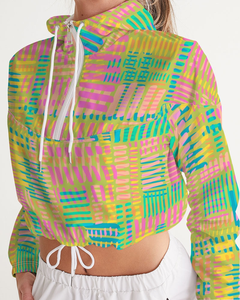 Positive Vibes Women's Cropped Windbreaker