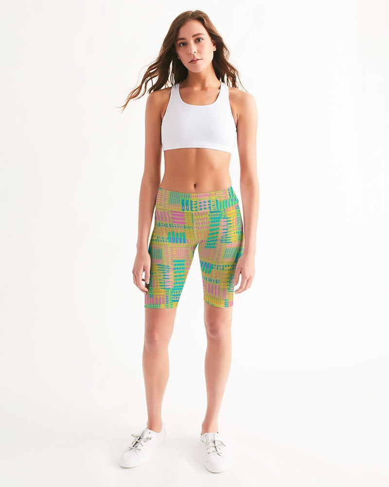 Positive Vibes Women's Mid-Rise Bike Shorts