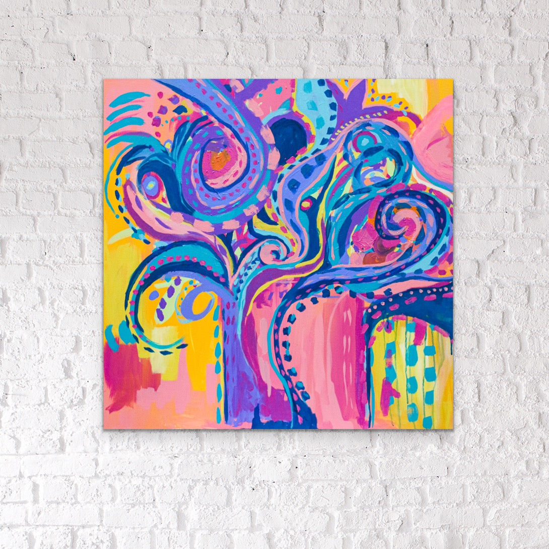 "Decorate Your Soul" - 30 x 30" Original Painting on Canvas