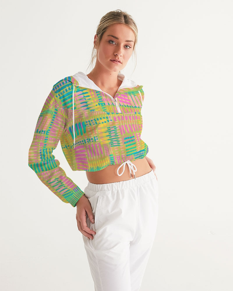 Positive Vibes Women's Cropped Windbreaker