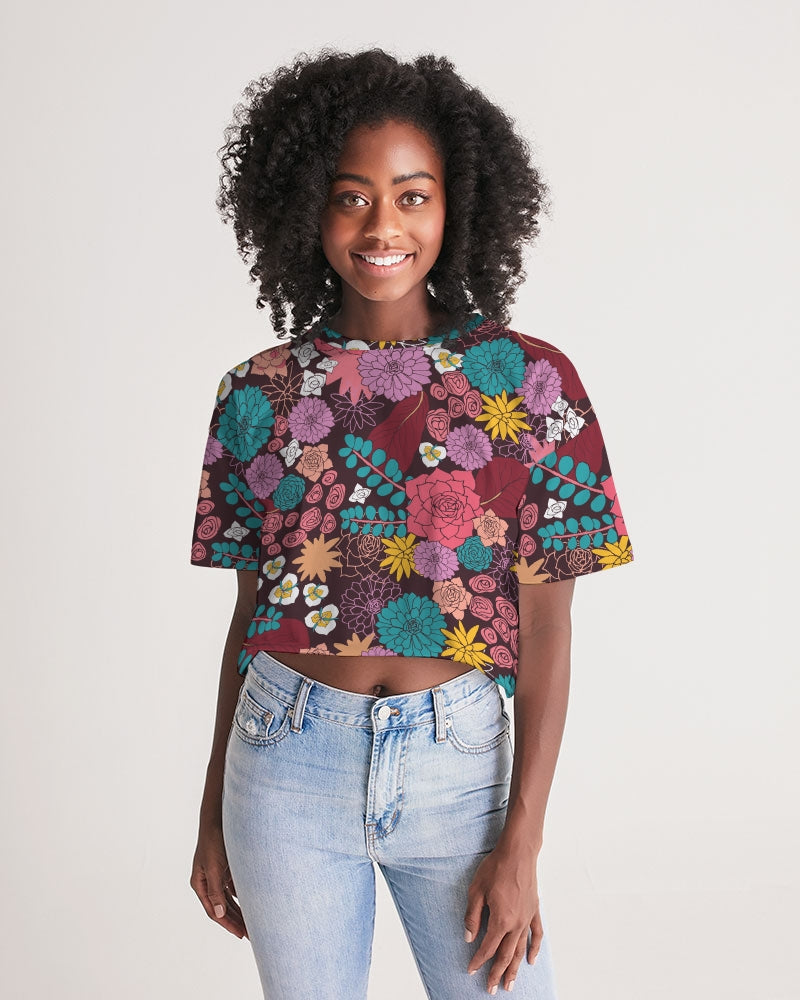 Succulent Garden Women's Lounge Cropped Tee
