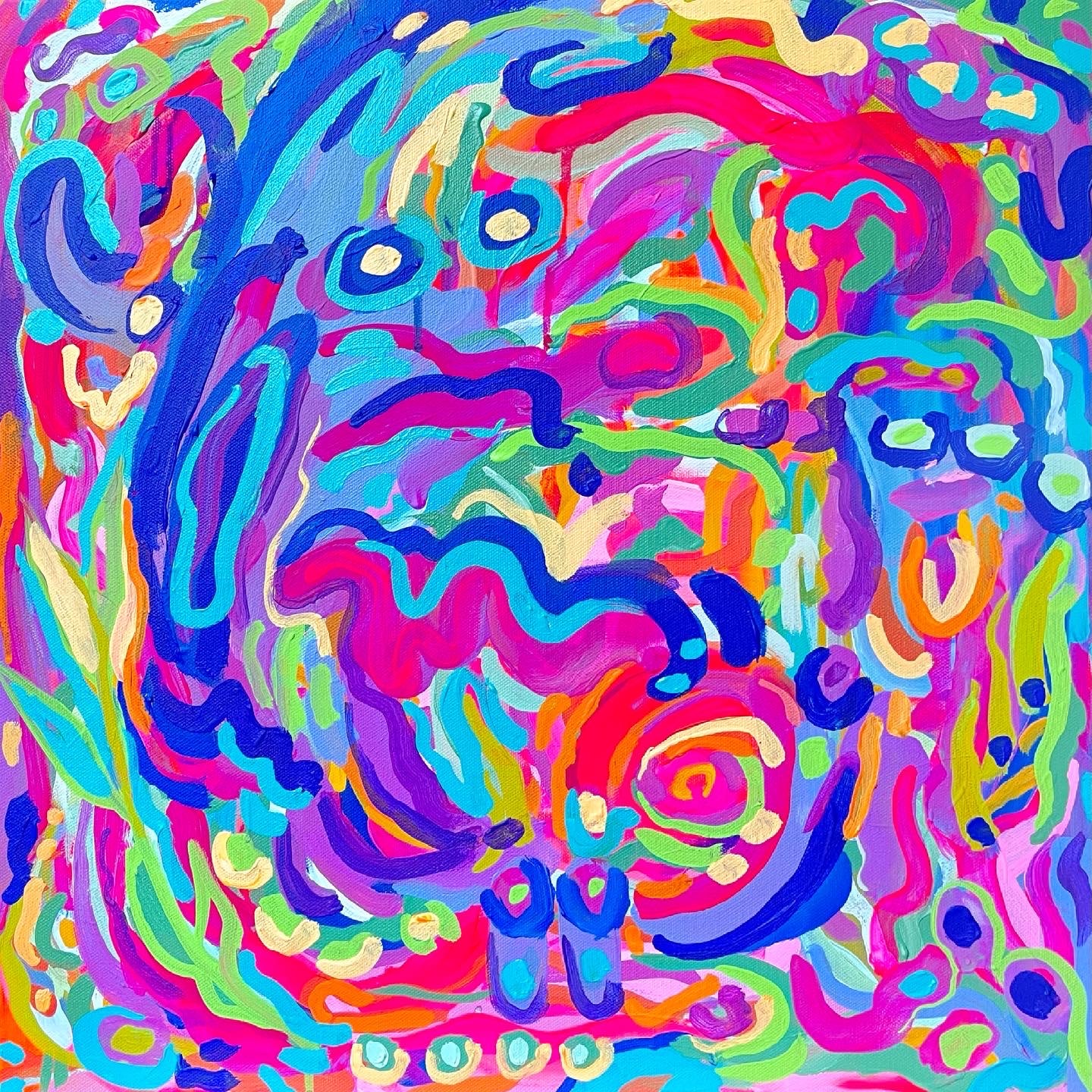 "Infinite Joy" 20x20" Original Painting on Canvas