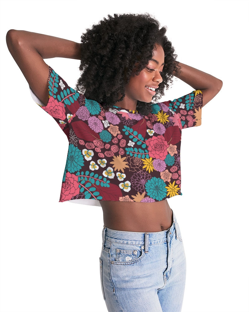 Succulent Garden Women's Lounge Cropped Tee